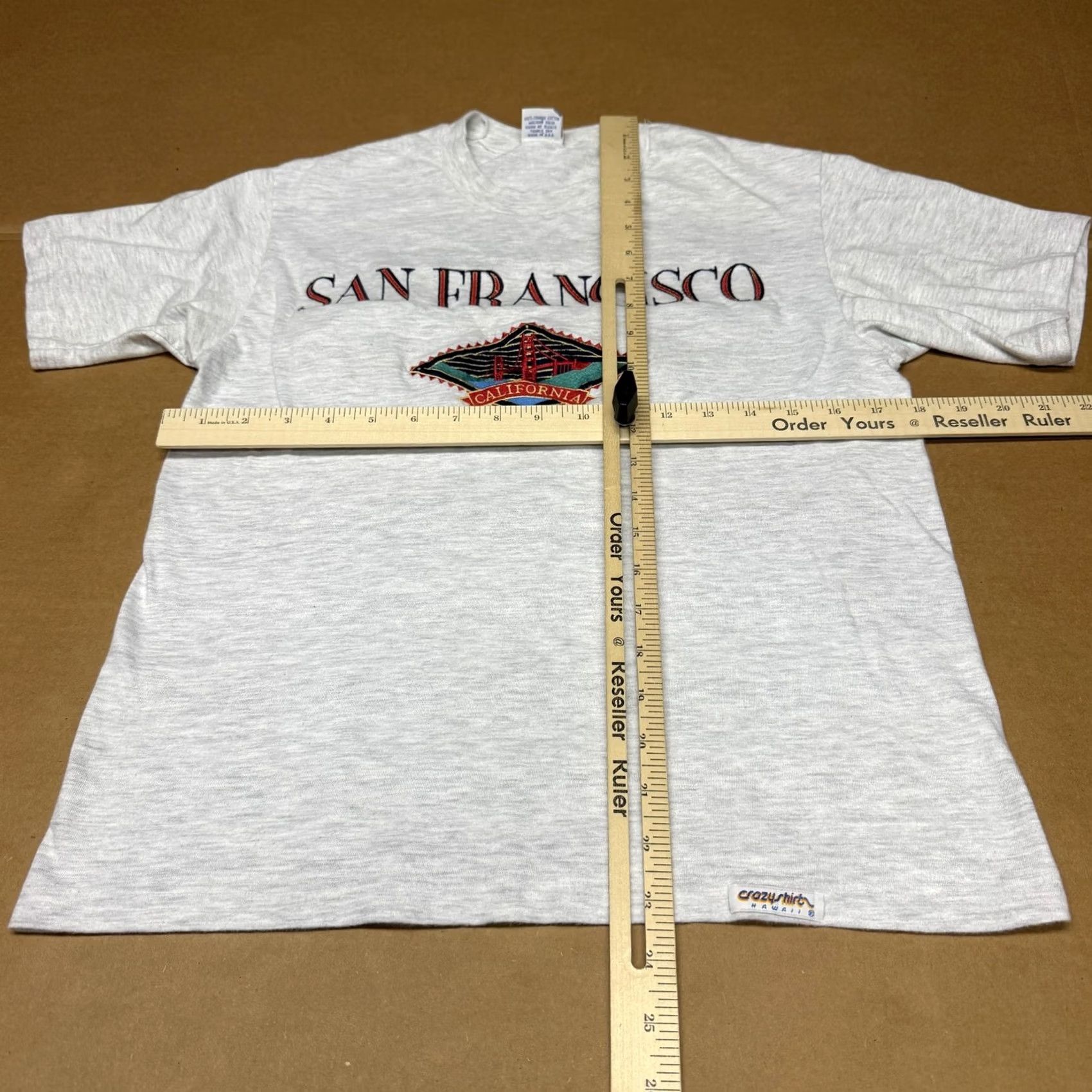 Vintage Crazy Shirts Shirt Mens Small Gray San Francisco California Embroidered Tee Size US L / EU 52-54 / 3 - 7 Thumbnail