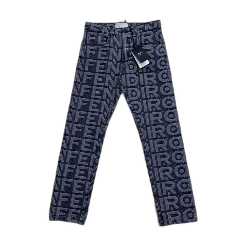 Fendi Fendi Full Logo Denim Pants Size 30 Size US 30 / EU 46 - 1 Thumbnail