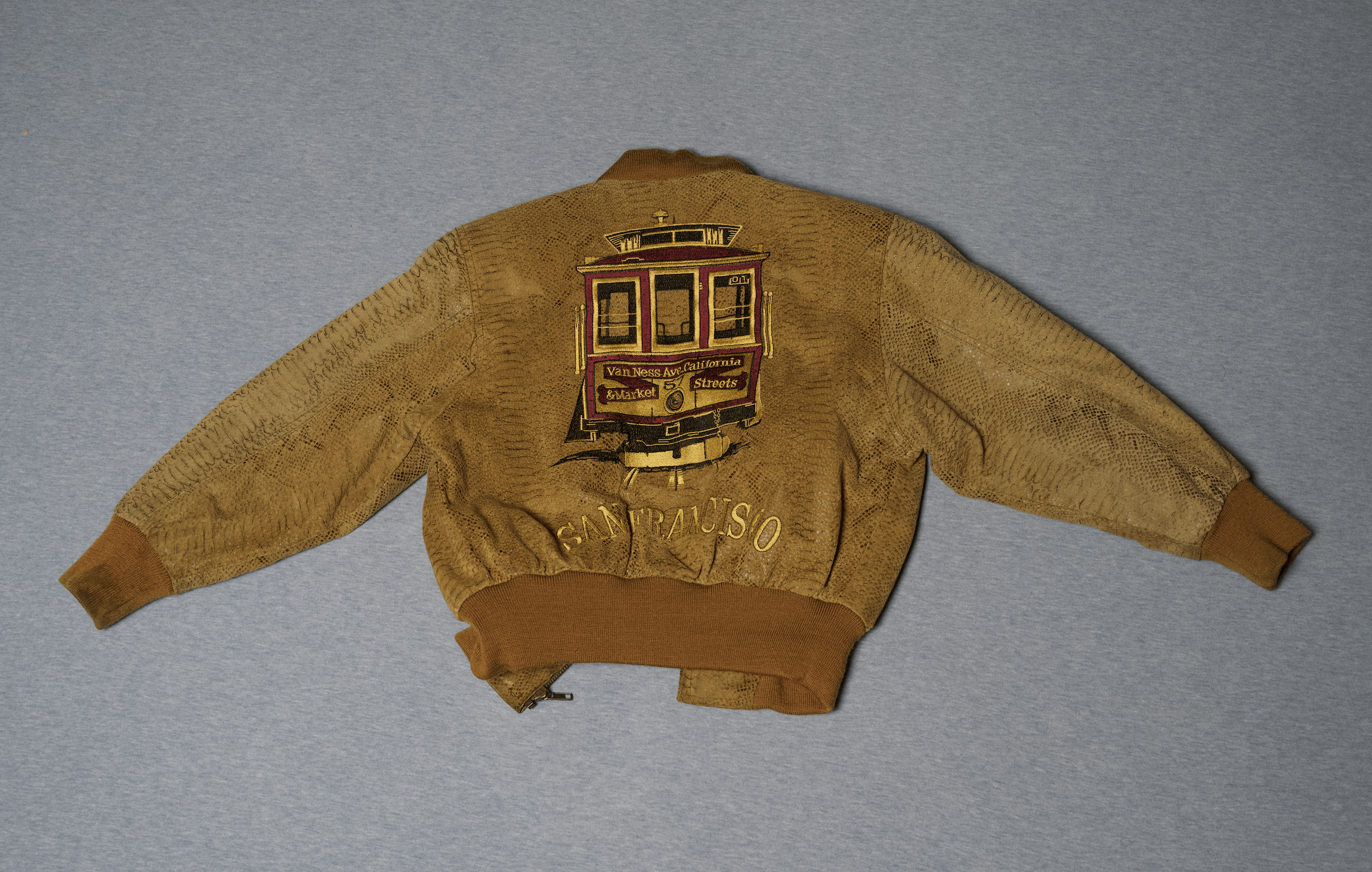 Vintage Vintage Snake Print Bomber Jacket with Cable Car Embroidery Size XS / US 0-2 / IT 36-38 - 2 Thumbnail