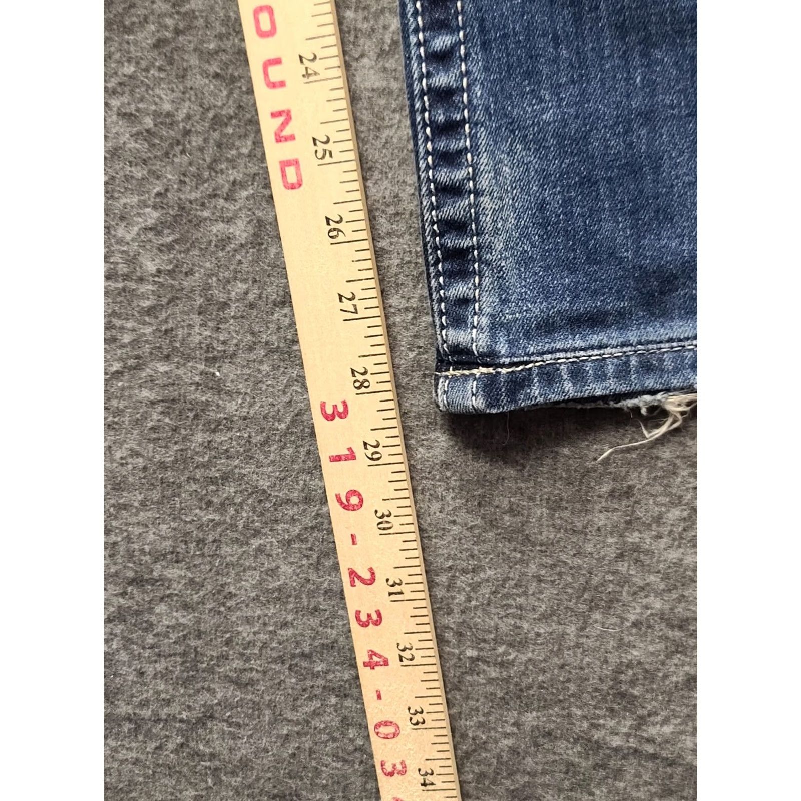 Miss Me Miss Me Jeans Womens 28x28 Regular Bootcut Distressed Mid Rise Denim 5-Pocket Blue Cotton Spandex Adult Womens Jeans Size 28" / US 6 / IT 42 - 6 Thumbnail
