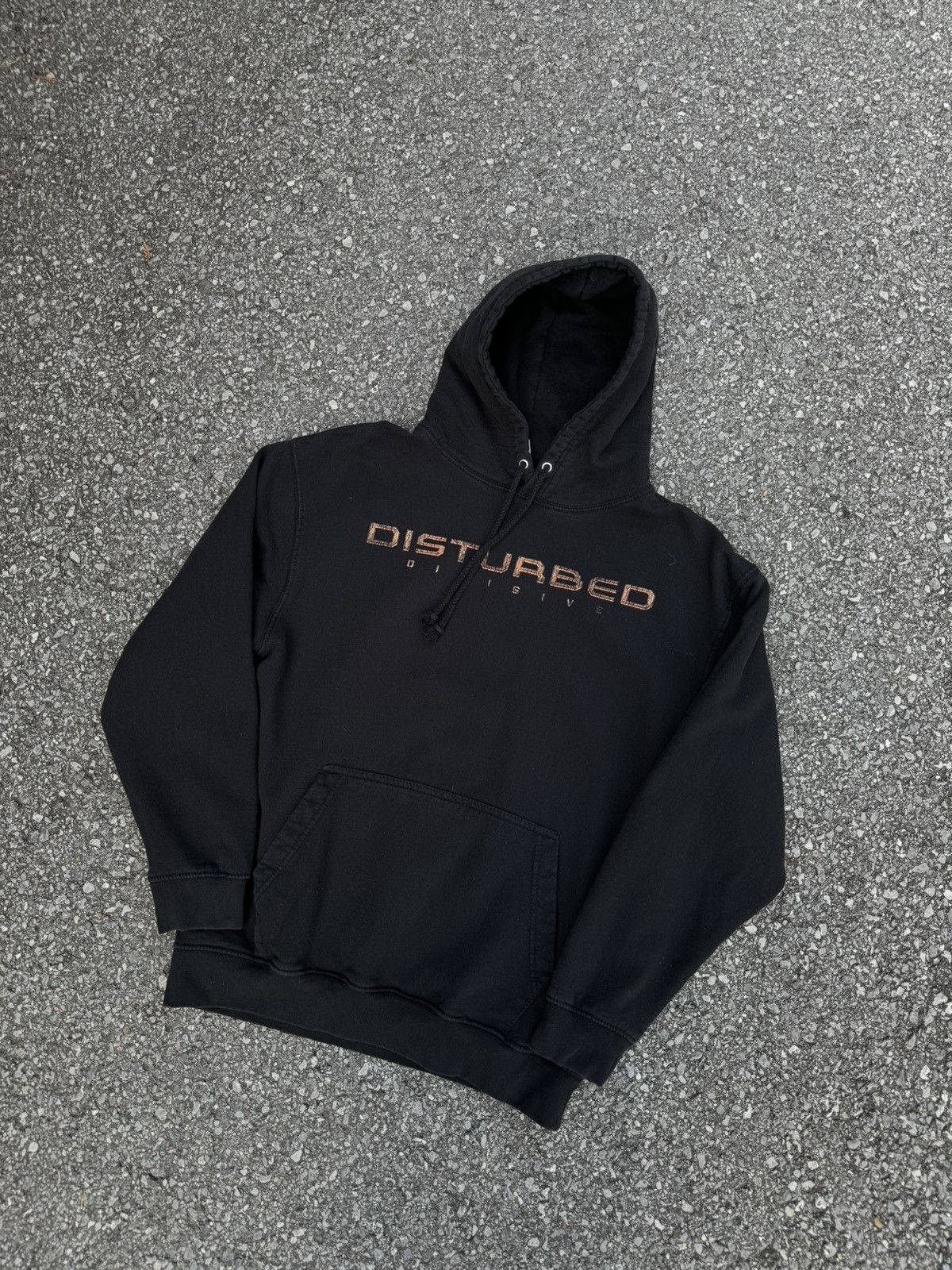 Band Tees × Japanese Brand Disturbed rock metal boxy hoodie logo y2k rap skate black Size US L / EU 52-54 / 3 - 5 Thumbnail
