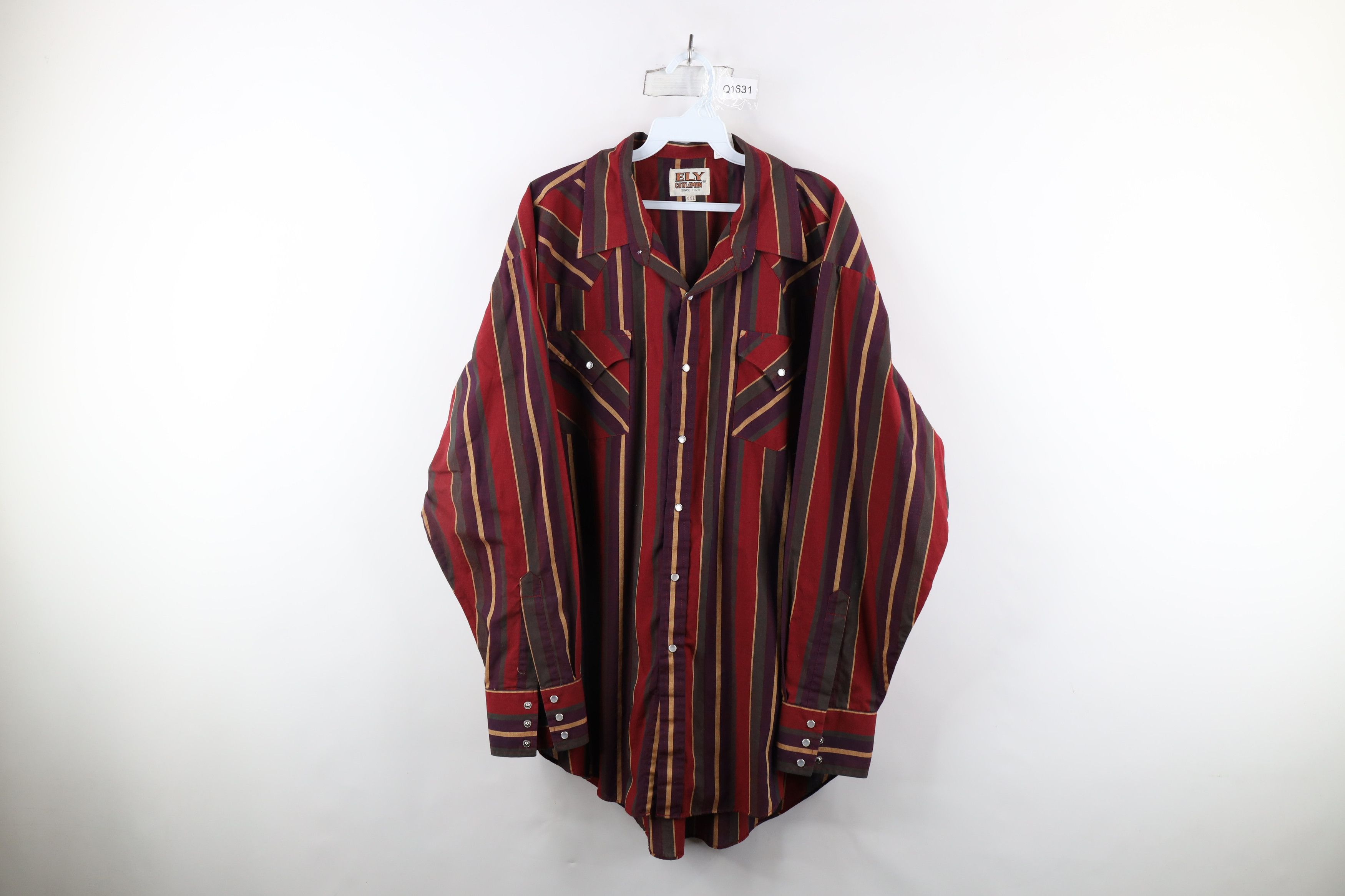 Vintage Vintage 90s Rockabilly Rainbow Striped Western Button Shirt Size US XXL / EU 58 / 5 - 1 Thumbnail