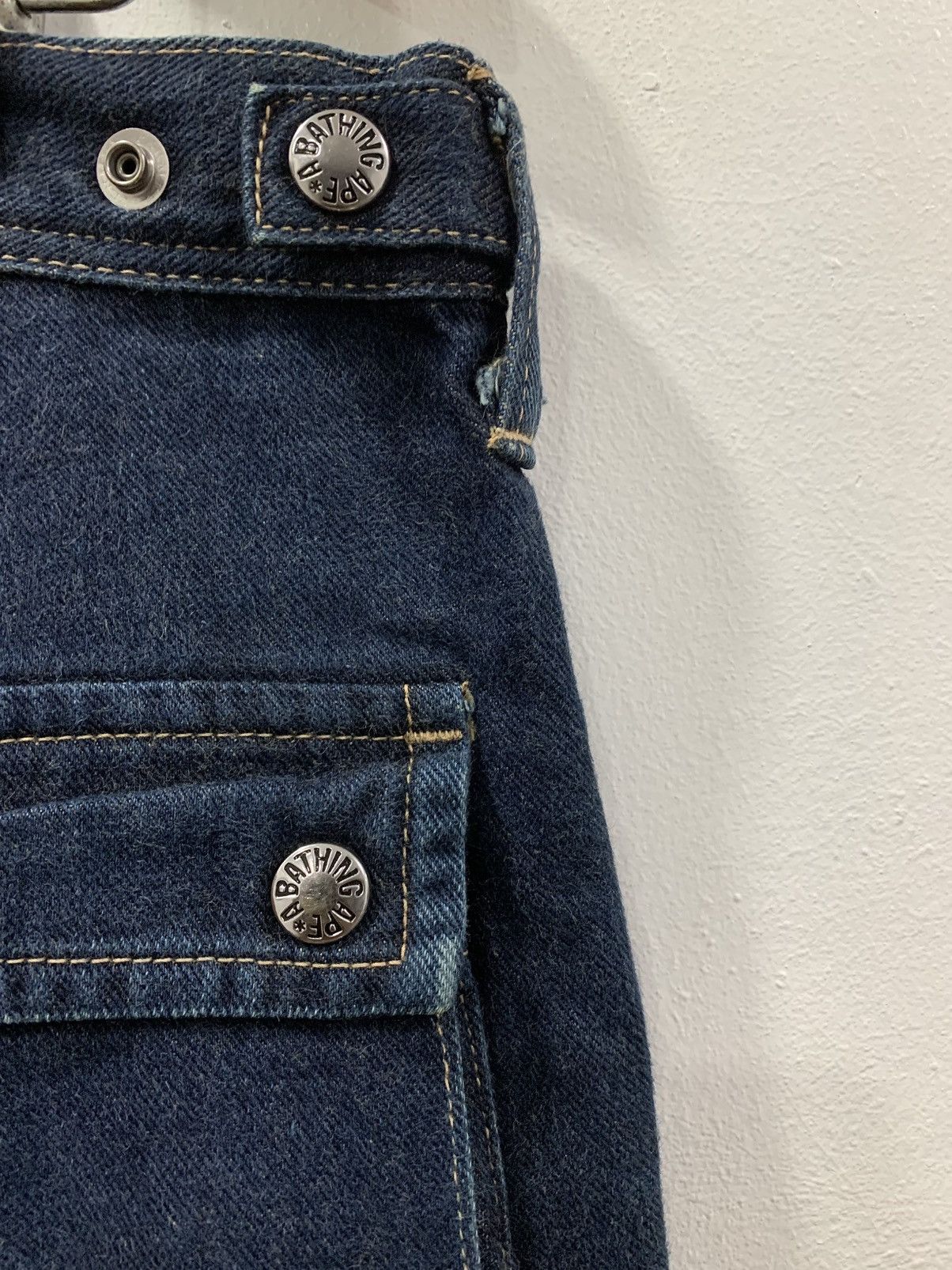 Bape OG BAPE DENIM CARGO PANTS Size US 32 / EU 48 - 15 Thumbnail