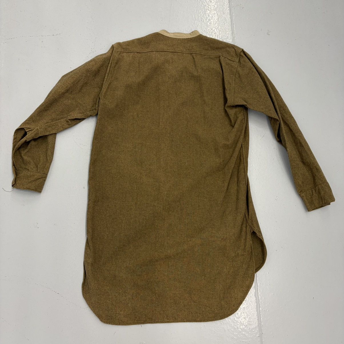 Other Vintage WW2 British Army Wool Collarless Shirt Size US M / EU 48-50 / 2 - 3 Thumbnail