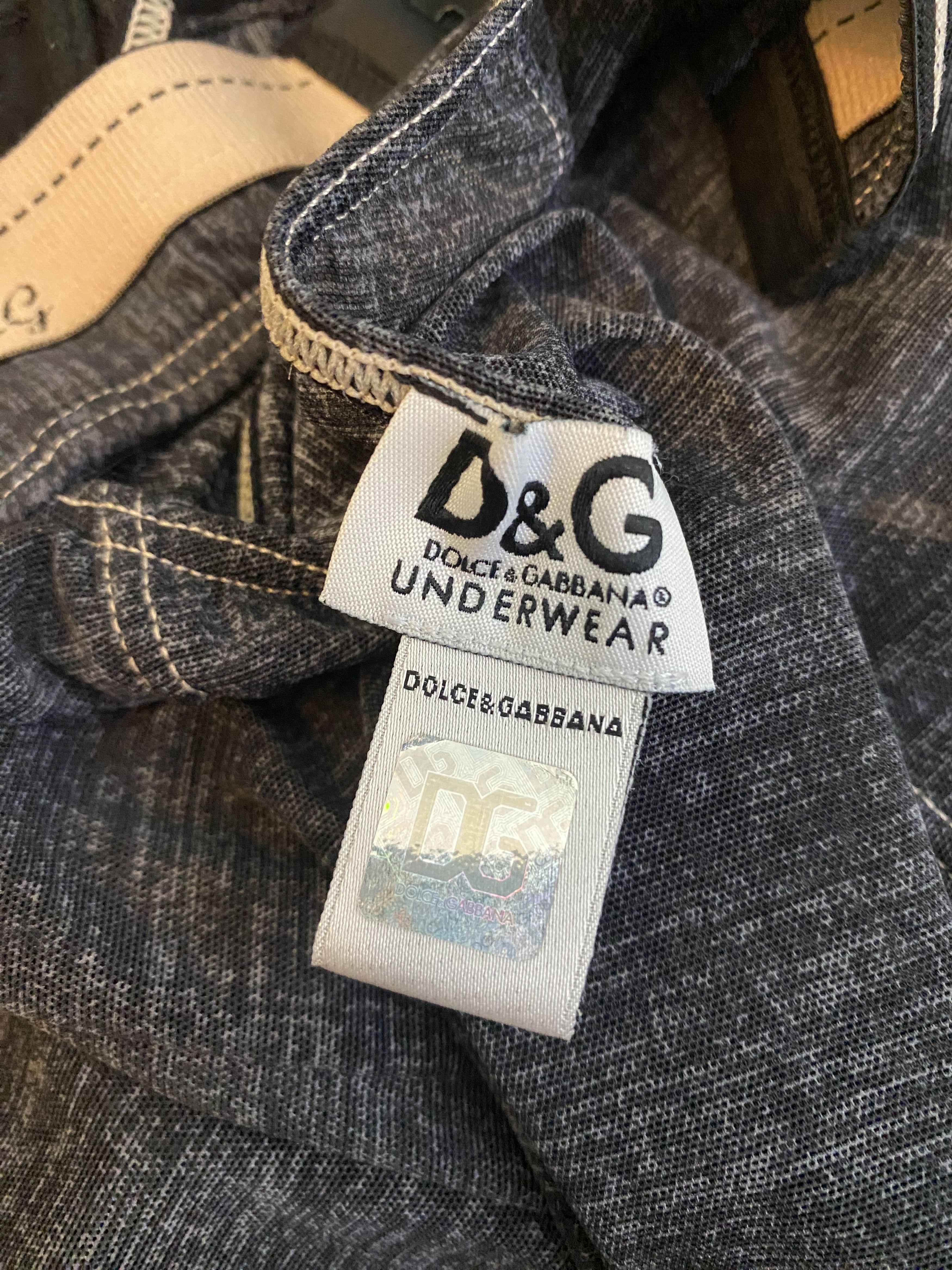 Dolce & Gabbana Dolce & Gabbana Denim Illusion Slip D&G Mesh Mini Dress Size S / US 4 / IT 40 - 8 Thumbnail