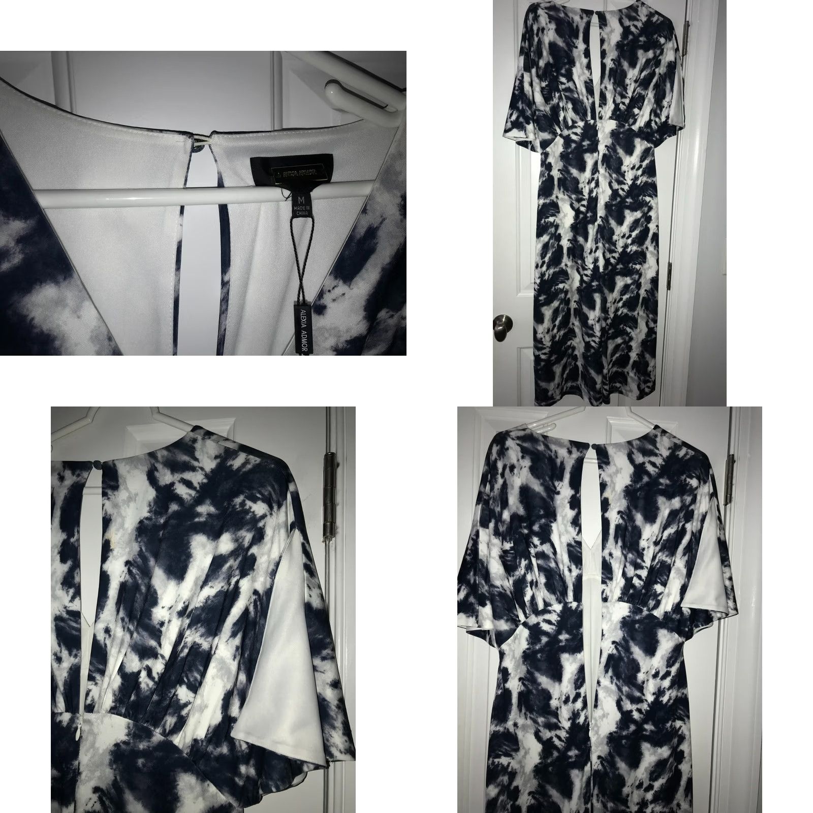 Vintage NWT Alexia Admor Women's Midi Dress M Multicolor ABSTRACT TIEDYE Size M / US 6-8 / IT 42-44 - 8 Thumbnail