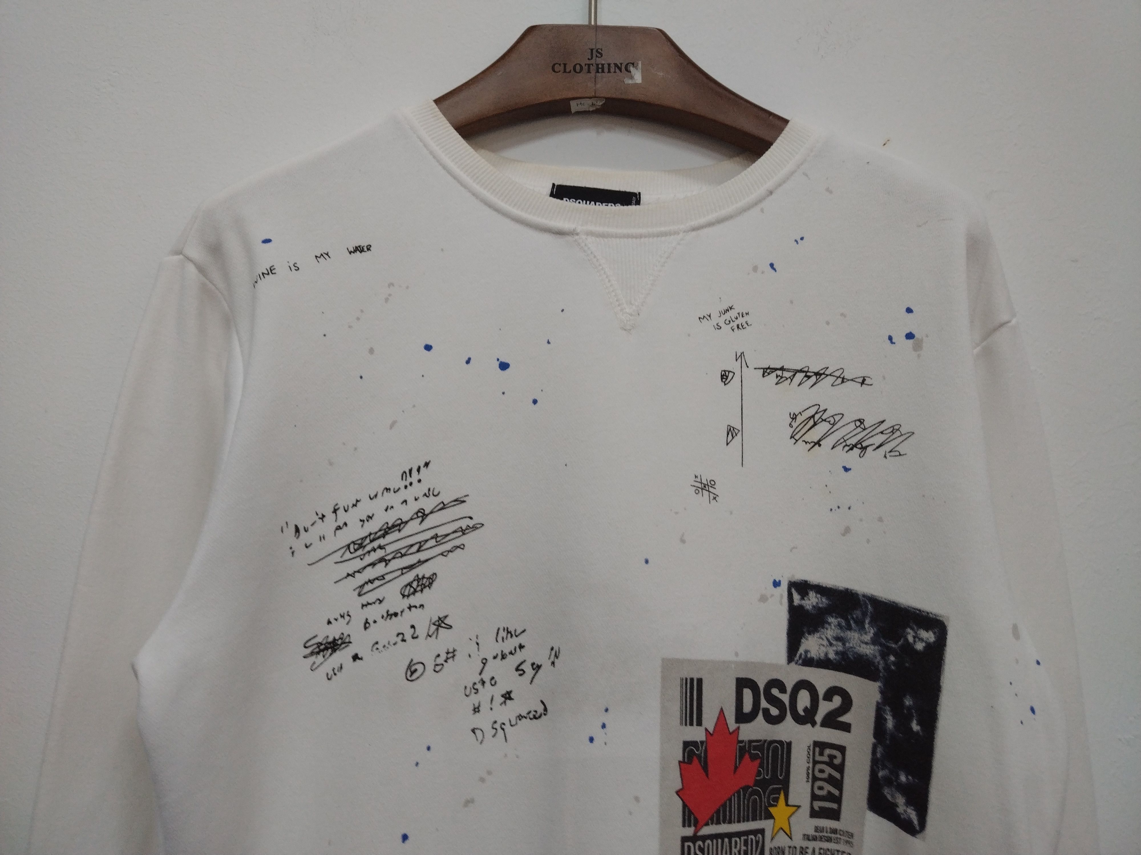 Dsquared2 × If Six Was Nine RARE DESIGN DSQUARED2 GRAFFITI SWEATSHIRT Size US L / EU 52-54 / 3 - 6 Thumbnail