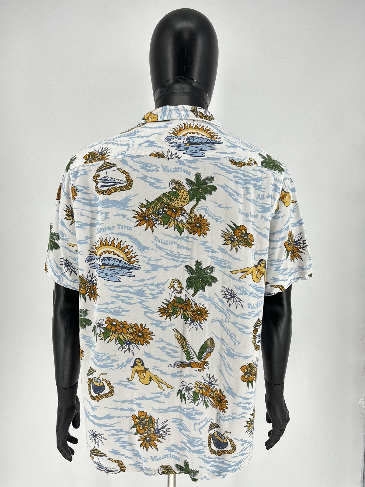 Quiksilver Vintage Crazy Quiksilver Hawaiian Sexy Girl Shirt Buttons Size US L / EU 52-54 / 3 - 8 Thumbnail