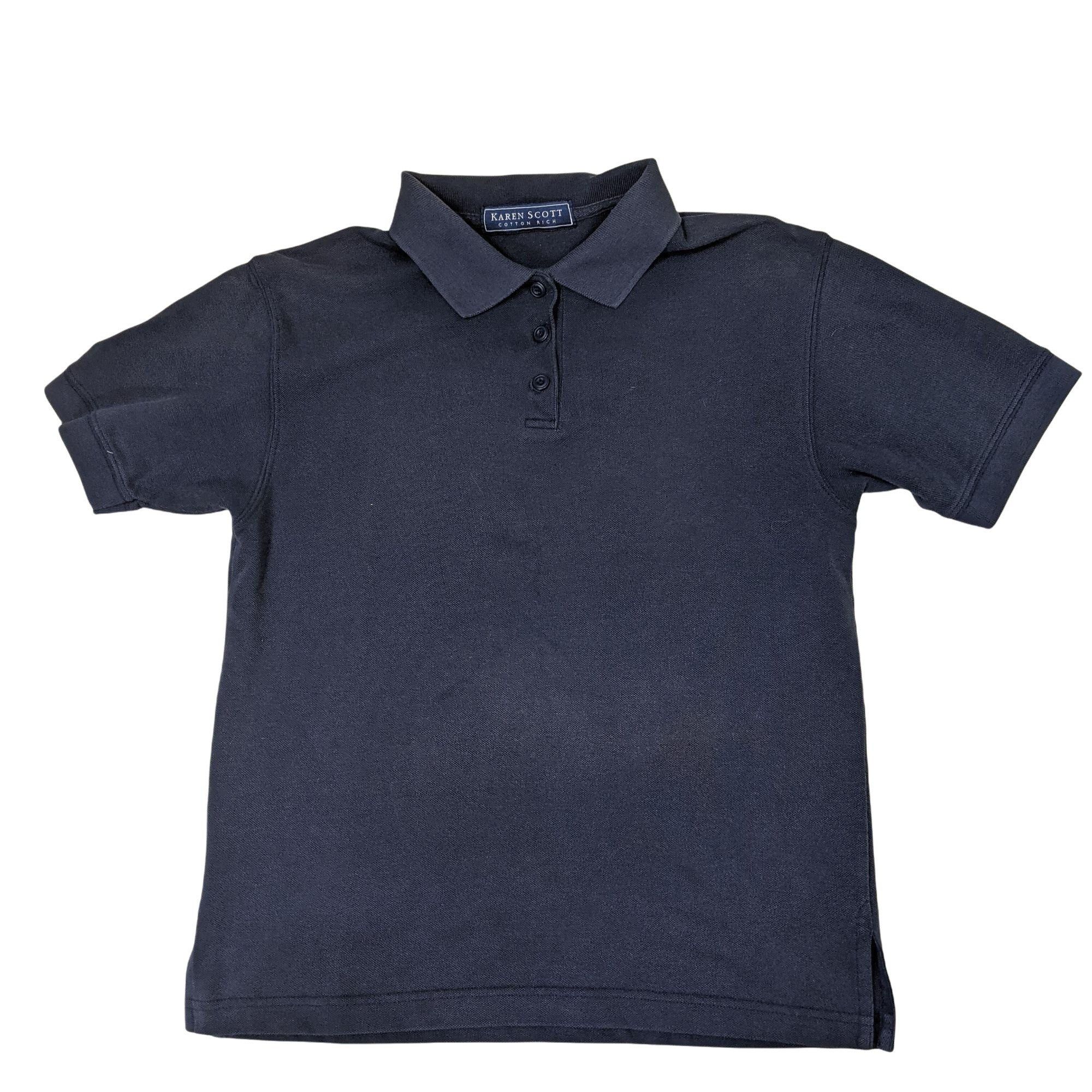 Other Karen Scott Womens Navy Blue Short-Sleeve Polo Shirt Cotton Size M / US 6-8 / IT 42-44 - 5 Thumbnail