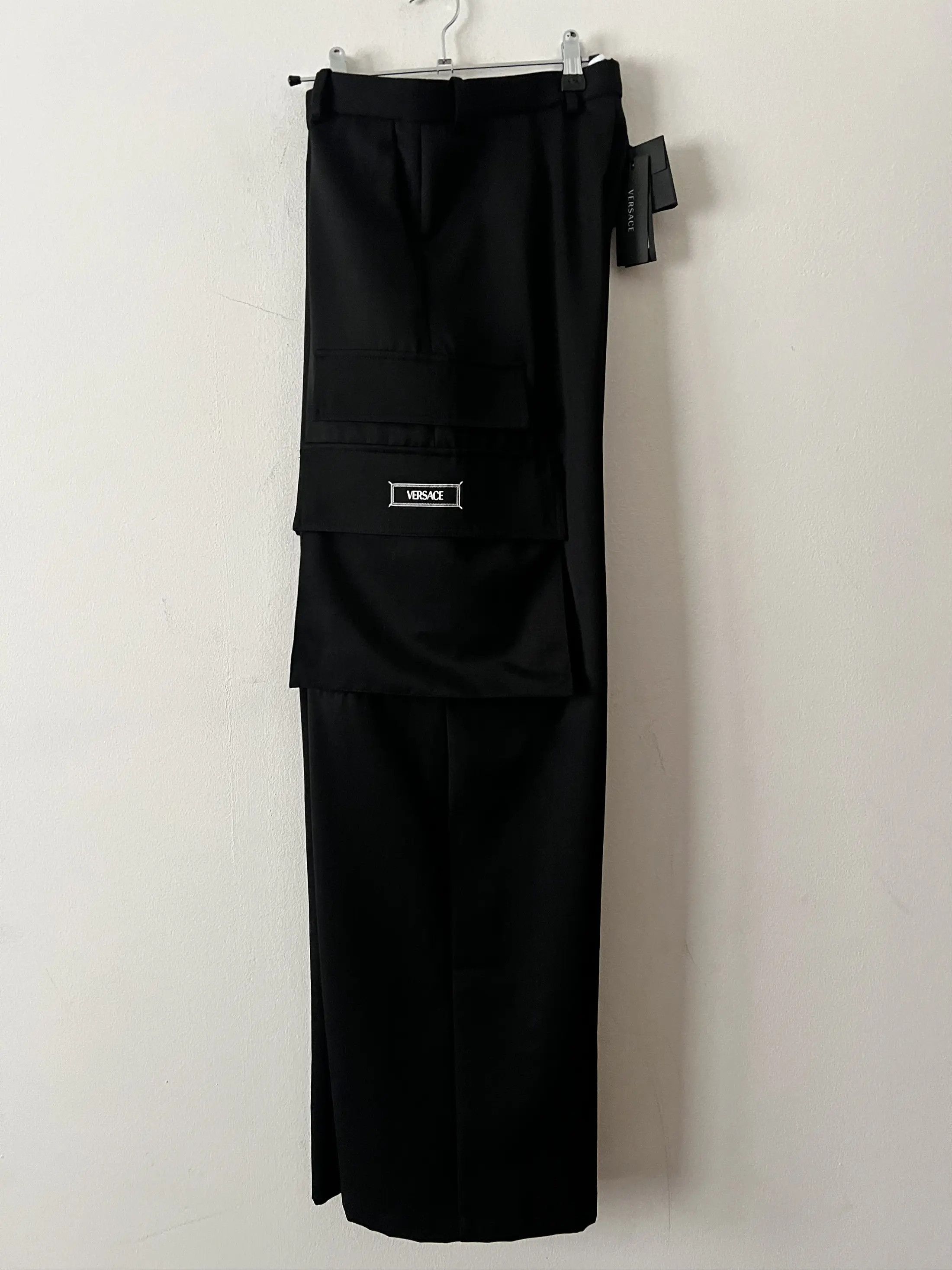 Versace Virgin Wool Cargo Pants Palazzo Design Size 26" / US 2 / IT 38 - 10 Thumbnail