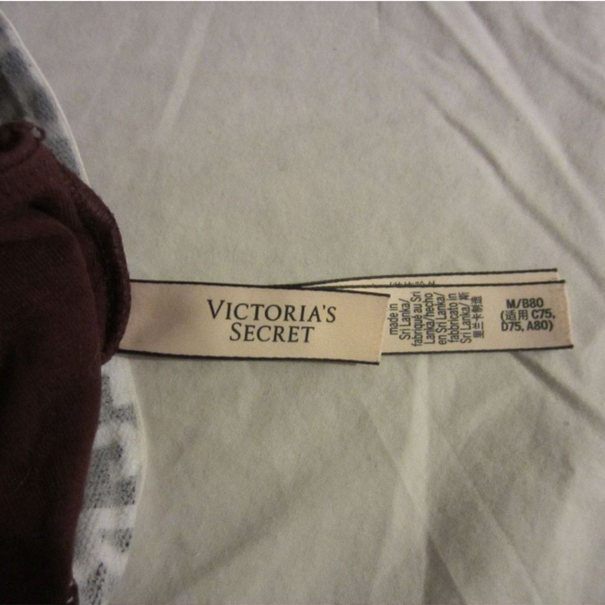 Victoria's Secret Maroon Logo Band Bralette Victoria’s Secret Soft Cotton Size ONE SIZE - 4 Thumbnail