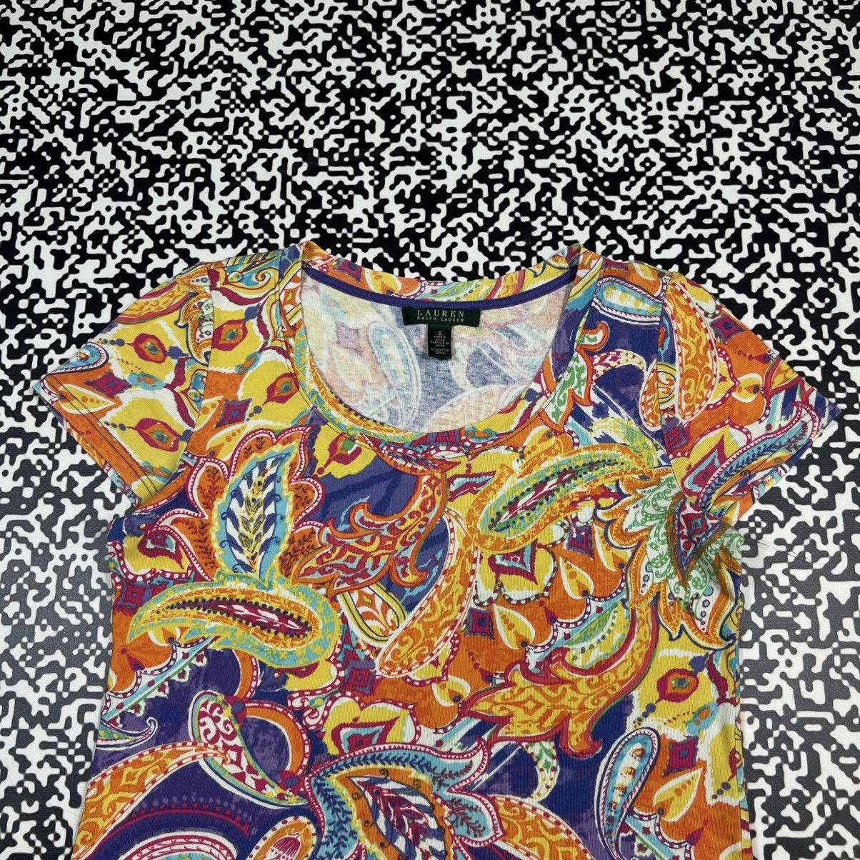 Lauren Ralph Lauren Vintage Y2K Lauren Ralph Lauren Art Luxury Floral T-shirt Size S / US 4 / IT 40 - 6 Thumbnail