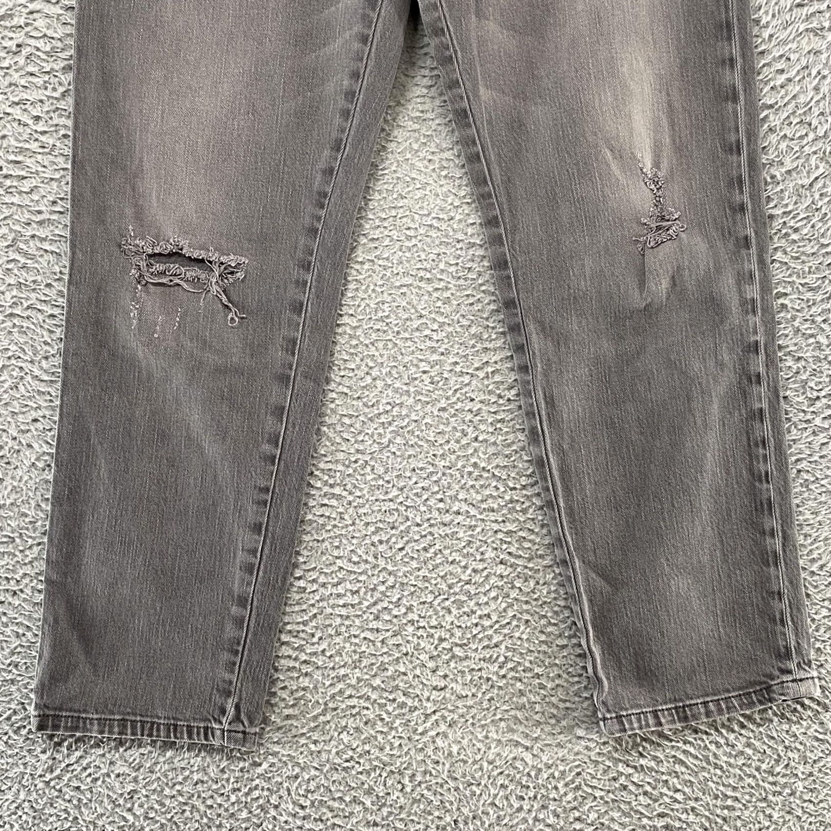 Vintage Pilcro Slouchy Jeans Womens 27 Charcoal Wash Mid Rise Distressed Stretch Denim Jeans for Women 27 in Gray Denim Size 27" / US 4 / IT 40 - 3 Thumbnail