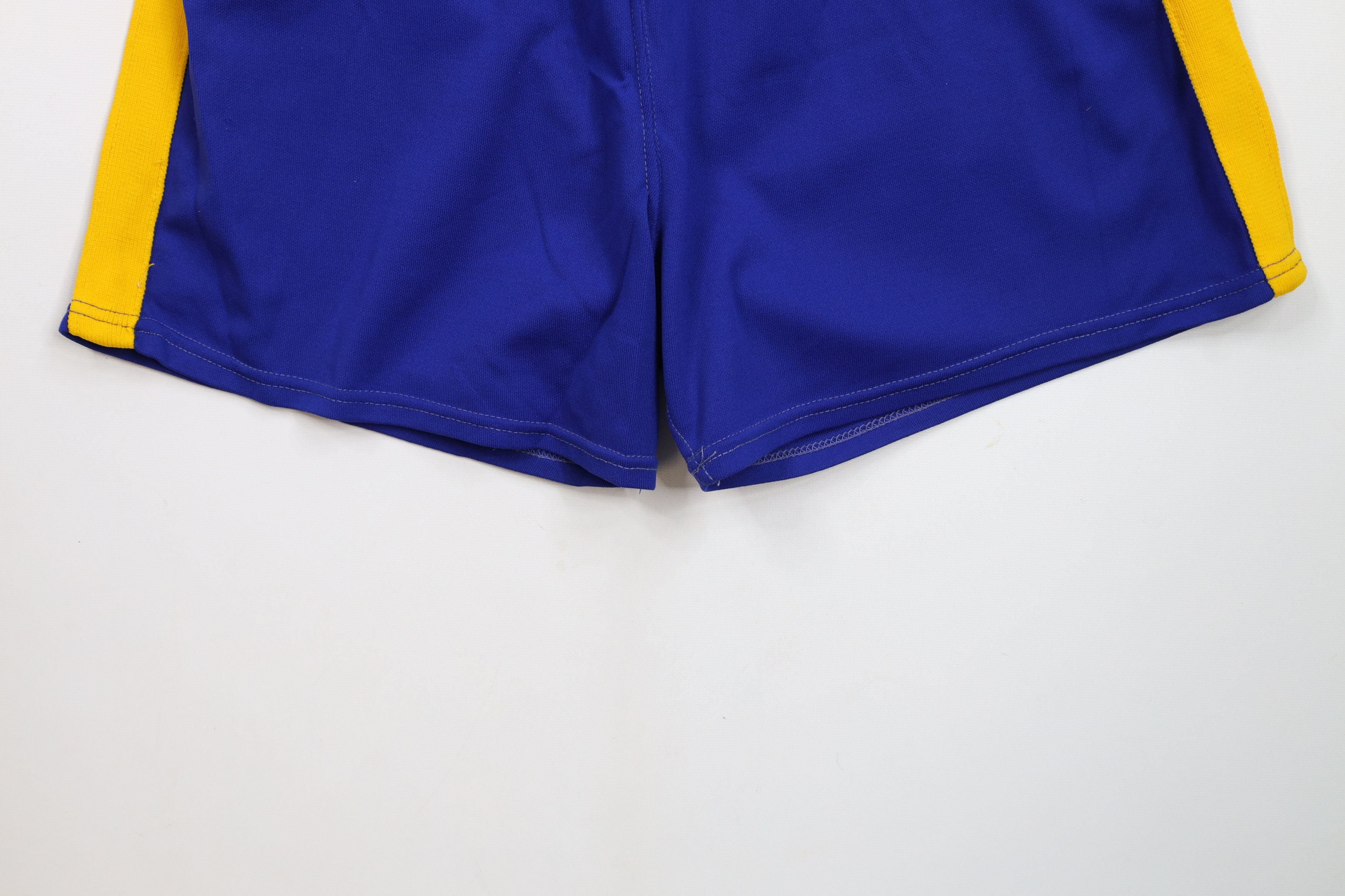 Vintage Vintage 50s Streetwear Block Knit Basketball Shorts Blue USA Size US 38 / EU 54 - 4 Thumbnail