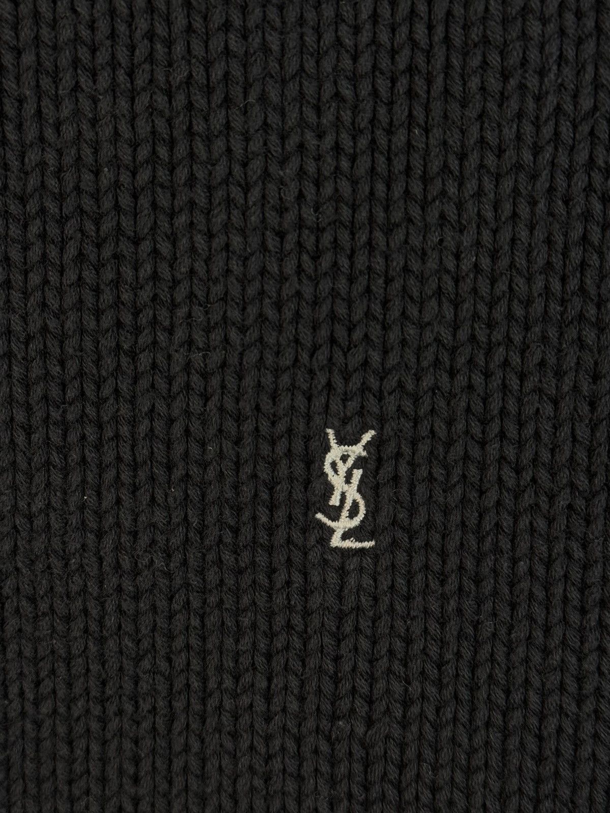 Yves Saint Laurent Heavy YSL Sweater Knit Thick Grey/black Paris Sweatshirt Size US S / EU 44-46 / 1 - 3 Thumbnail