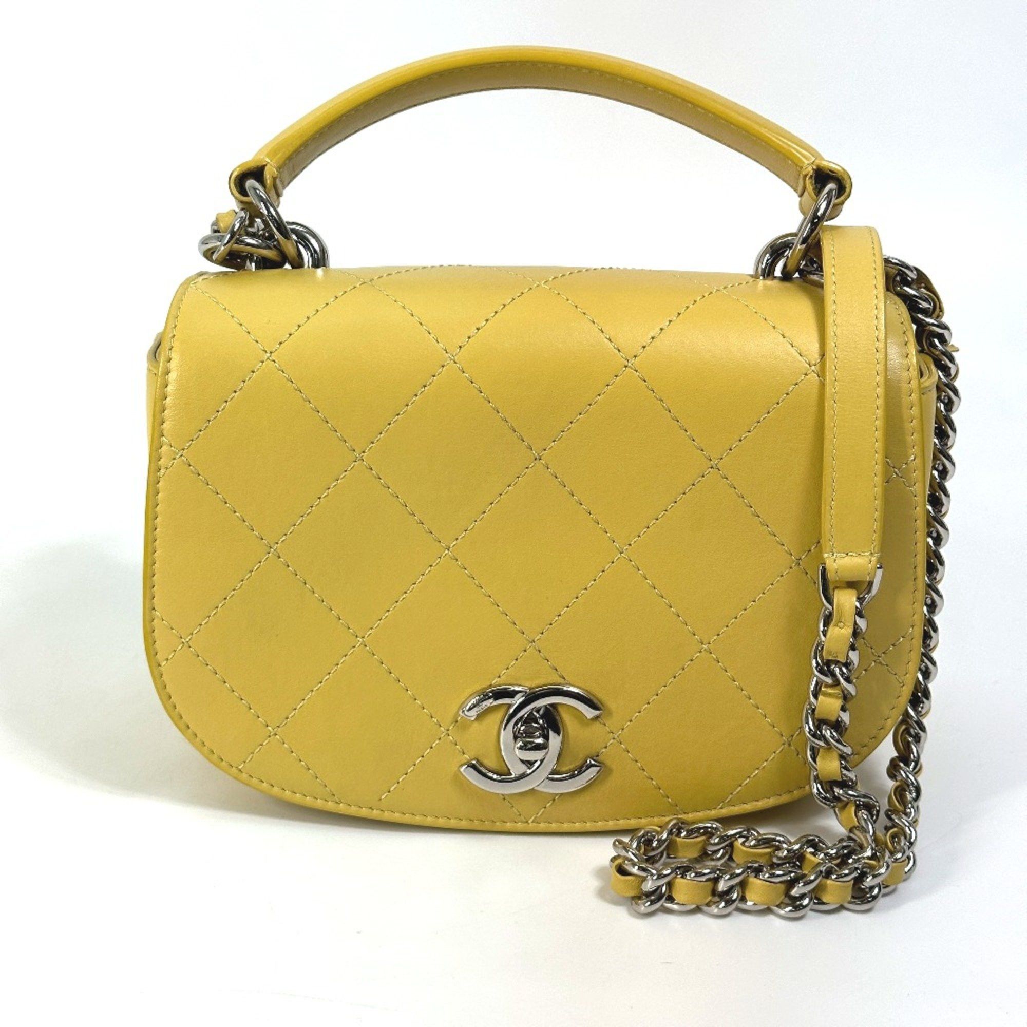 Chanel Chanel CC Mark Chain 2WAY Hand Bag Crossbody Shoulder Bag Yellow Based Size ONE SIZE - 1 Thumbnail