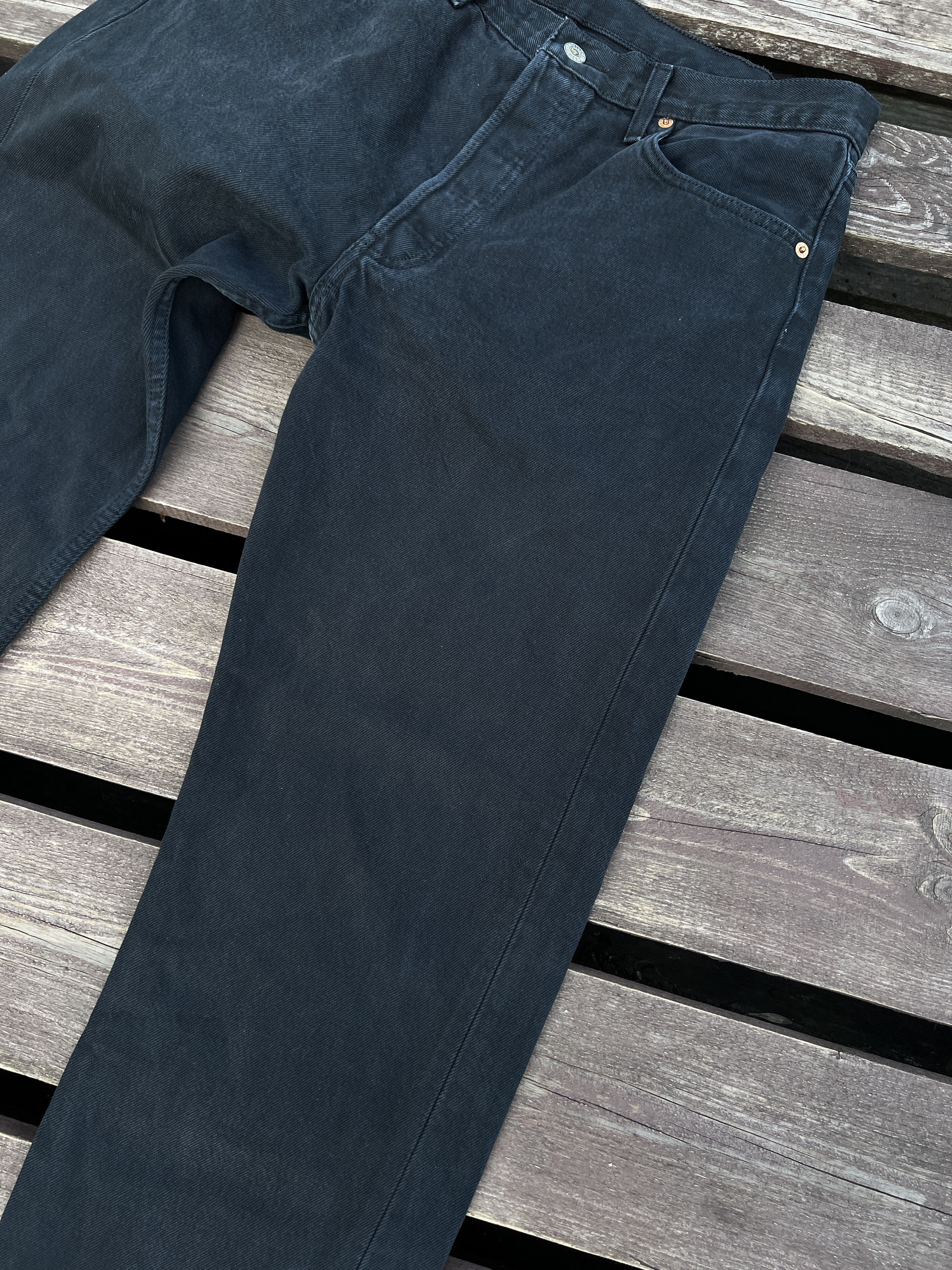 Levi's Vintage 90s Levis 501 Made in Hungary Black Denim Jeans Size US 34 / EU 50 - 16 Thumbnail