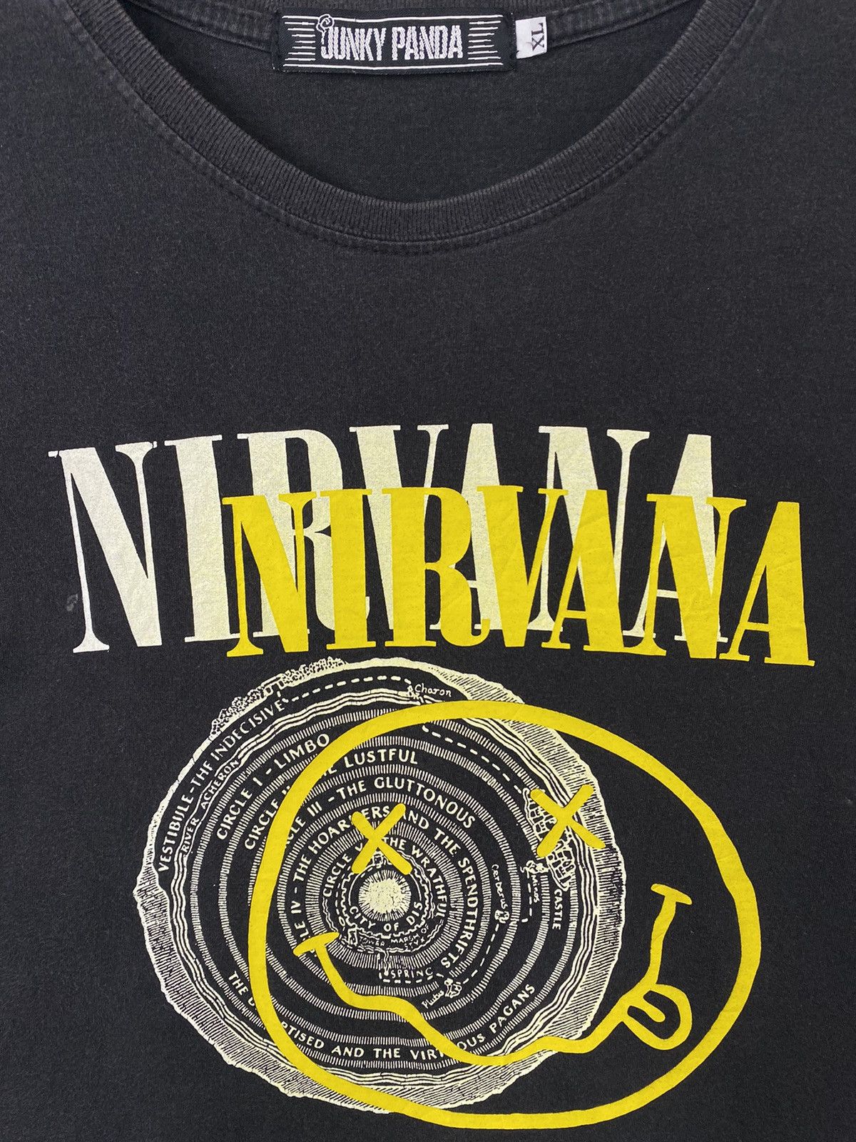 Band Tees 💥VINTAGE NIRVANA Spiral smile grunge band kurt cobain shirt Size US XL / EU 56 / 4 - 3 Thumbnail