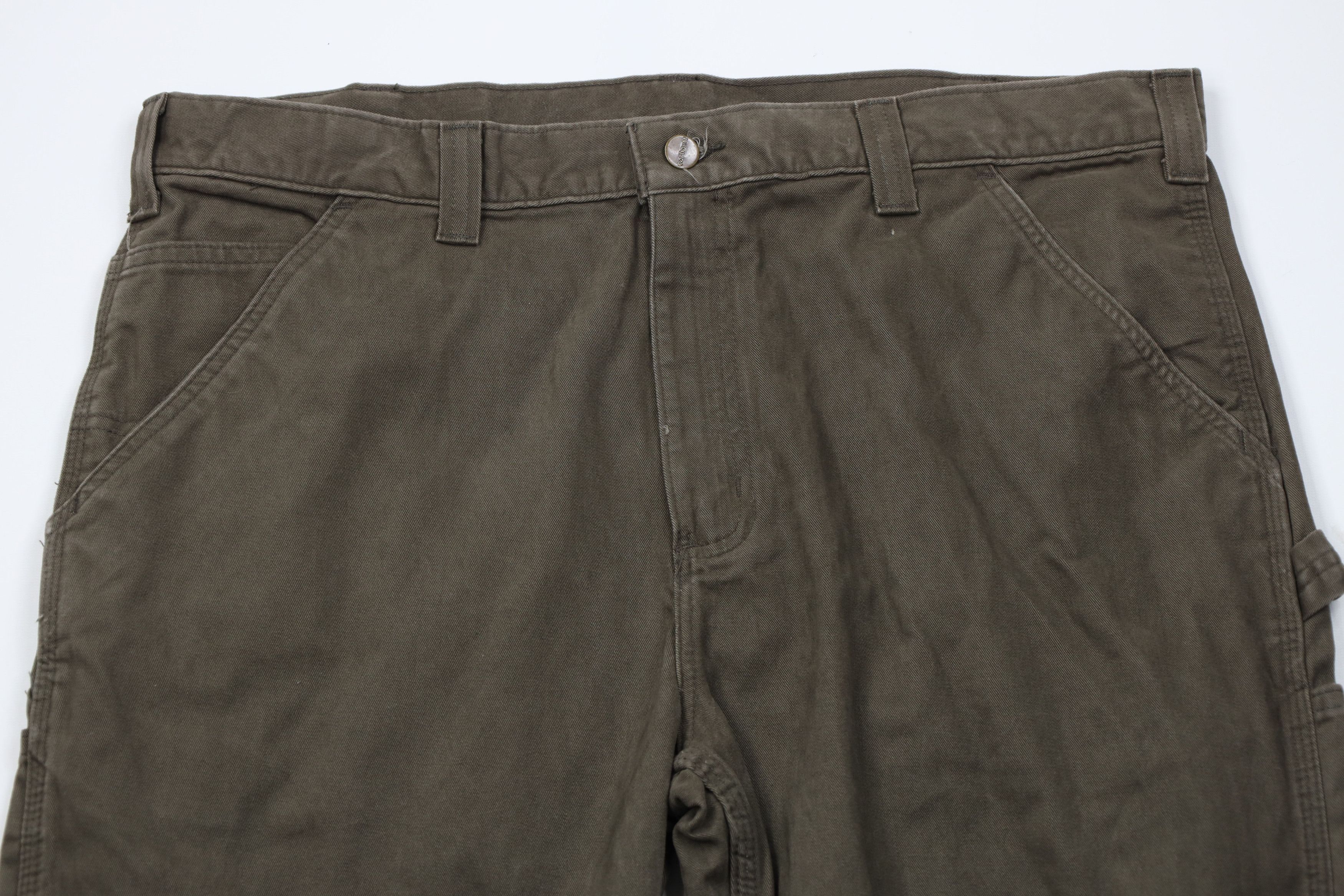 Carhartt Vintage Y2K Carhartt Fit Wide Leg Dungaree Pants Green Size US 38 / EU 54 - 2 Thumbnail