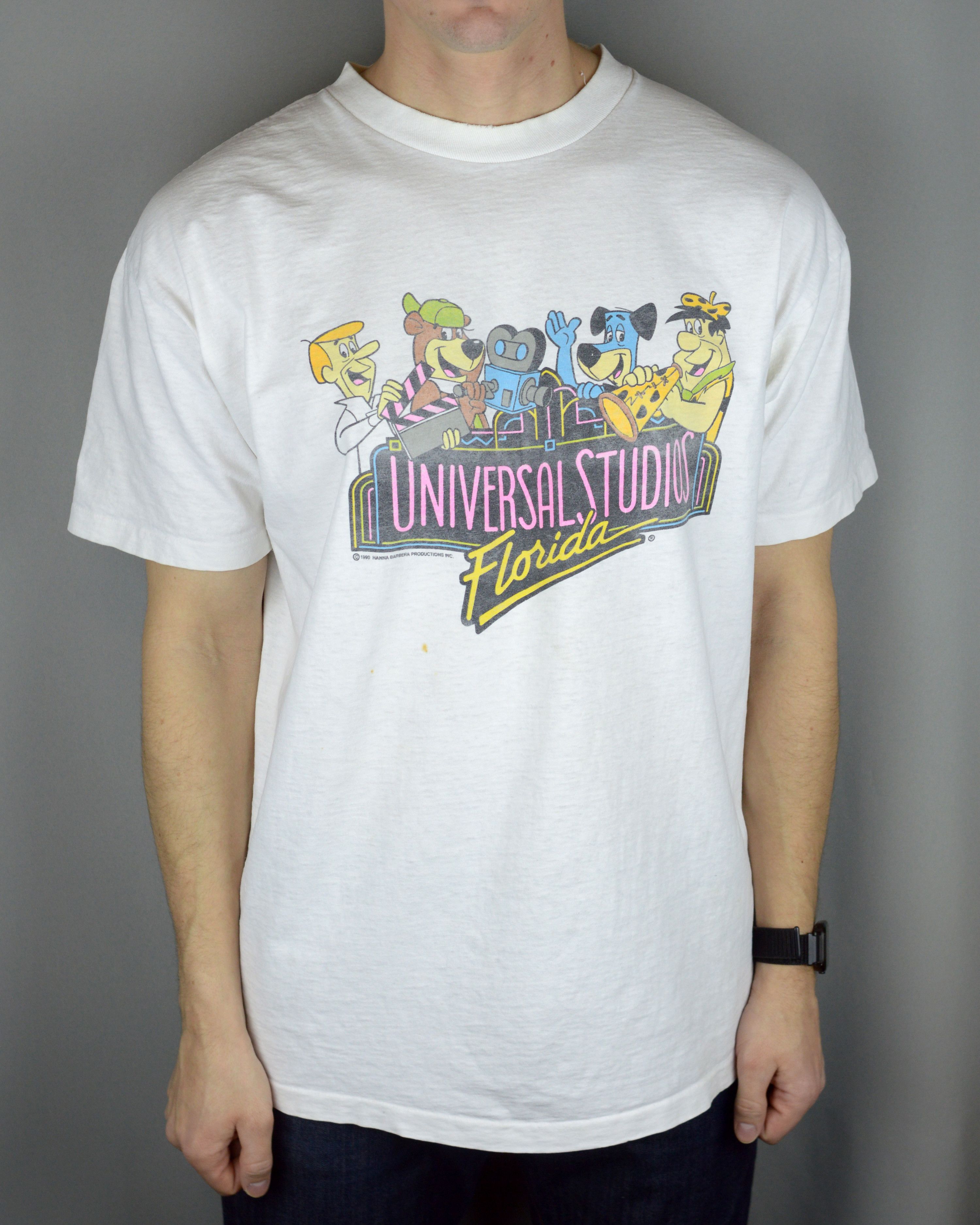 Vintage Vintage Flintstones Universal Studios 90s t shirt Size US XL / EU 56 / 4 - 1 Thumbnail