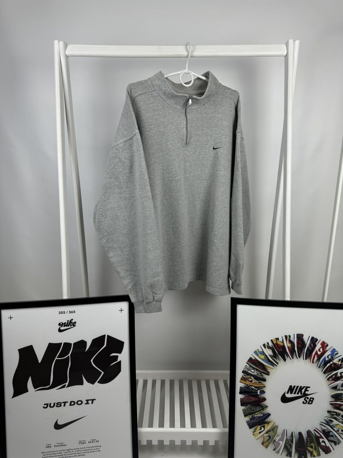 Nike Vintage Nike 1/3 Zip Sweatshirt Size US XL / EU 56 / 4 - 1 Thumbnail