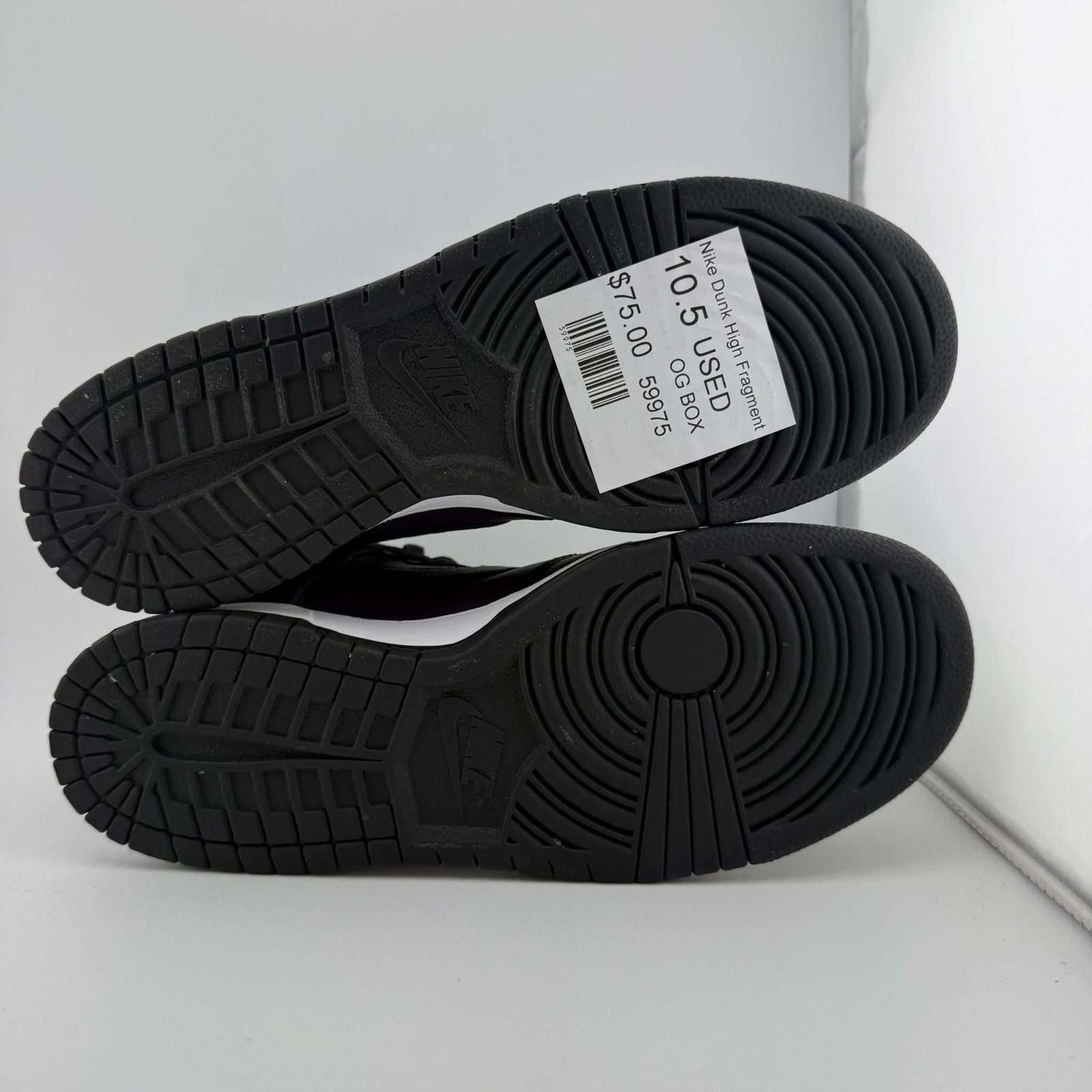 Nike Nike Dunk High Fragment Wine Black White 10.5 Used OG Box Size US 10.5 / EU 43-44 - 6 Thumbnail