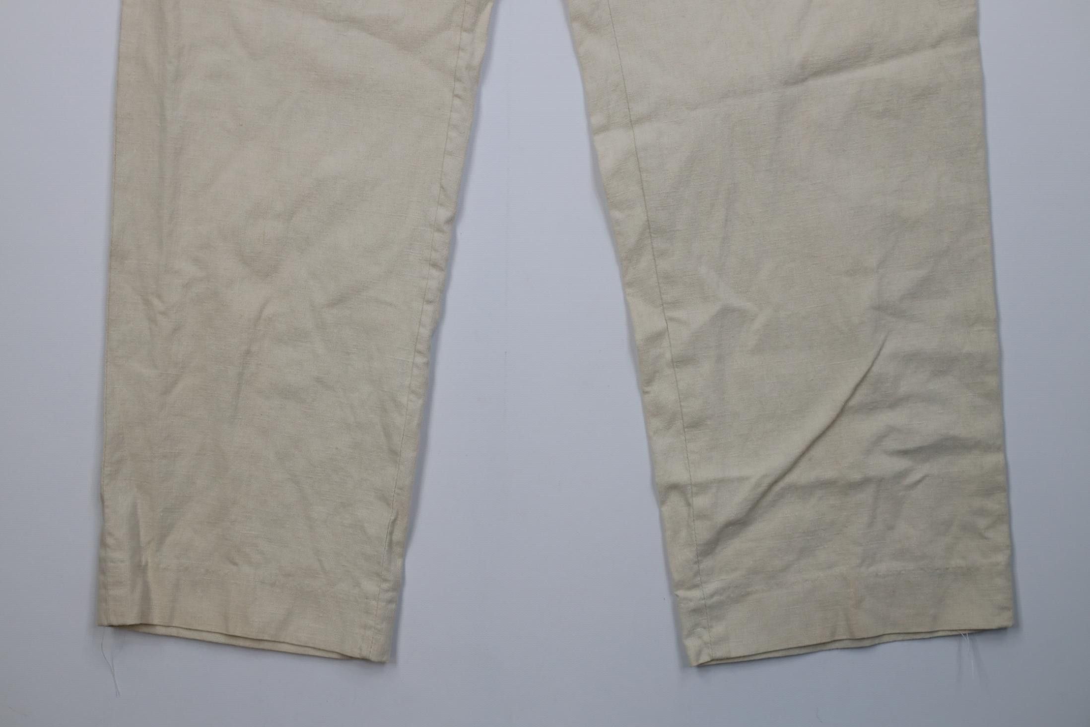 Vintage Vintage 90s Streetwear Linen Blend Knit Pleated Chino Pants Size US 32 / EU 48 - 4 Thumbnail