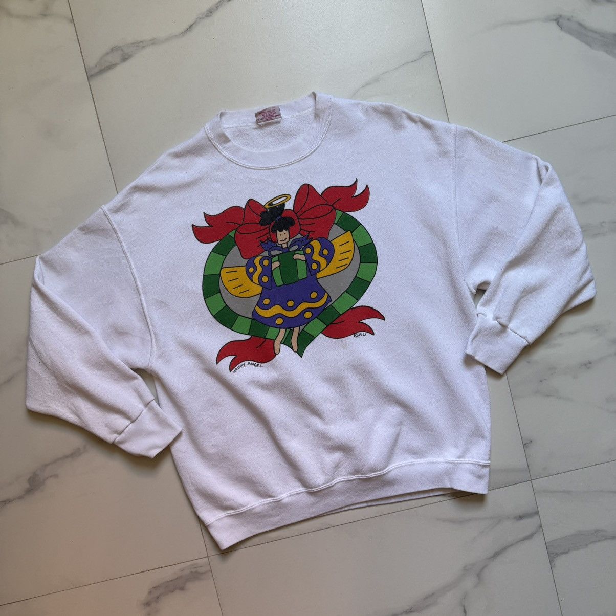 Julius × Vintage Vintage 90s Juli Happy Angel Sweatshirt Size US XL / EU 56 / 4 - 3 Thumbnail