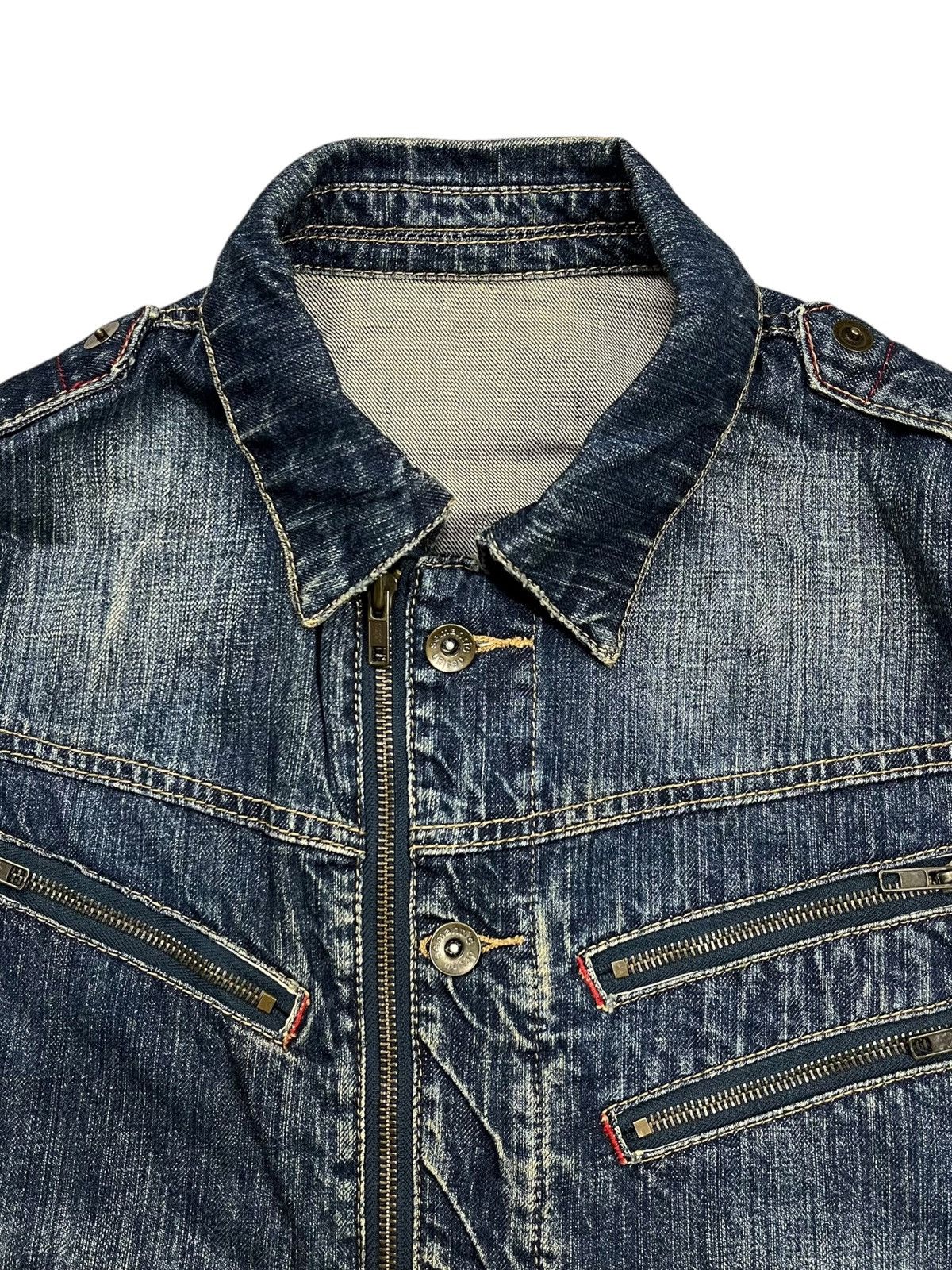 If Six Was Nine 2000s Semantic Design - Cyber Rider Denim Jacket Size US M / EU 48-50 / 2 - 11 Thumbnail