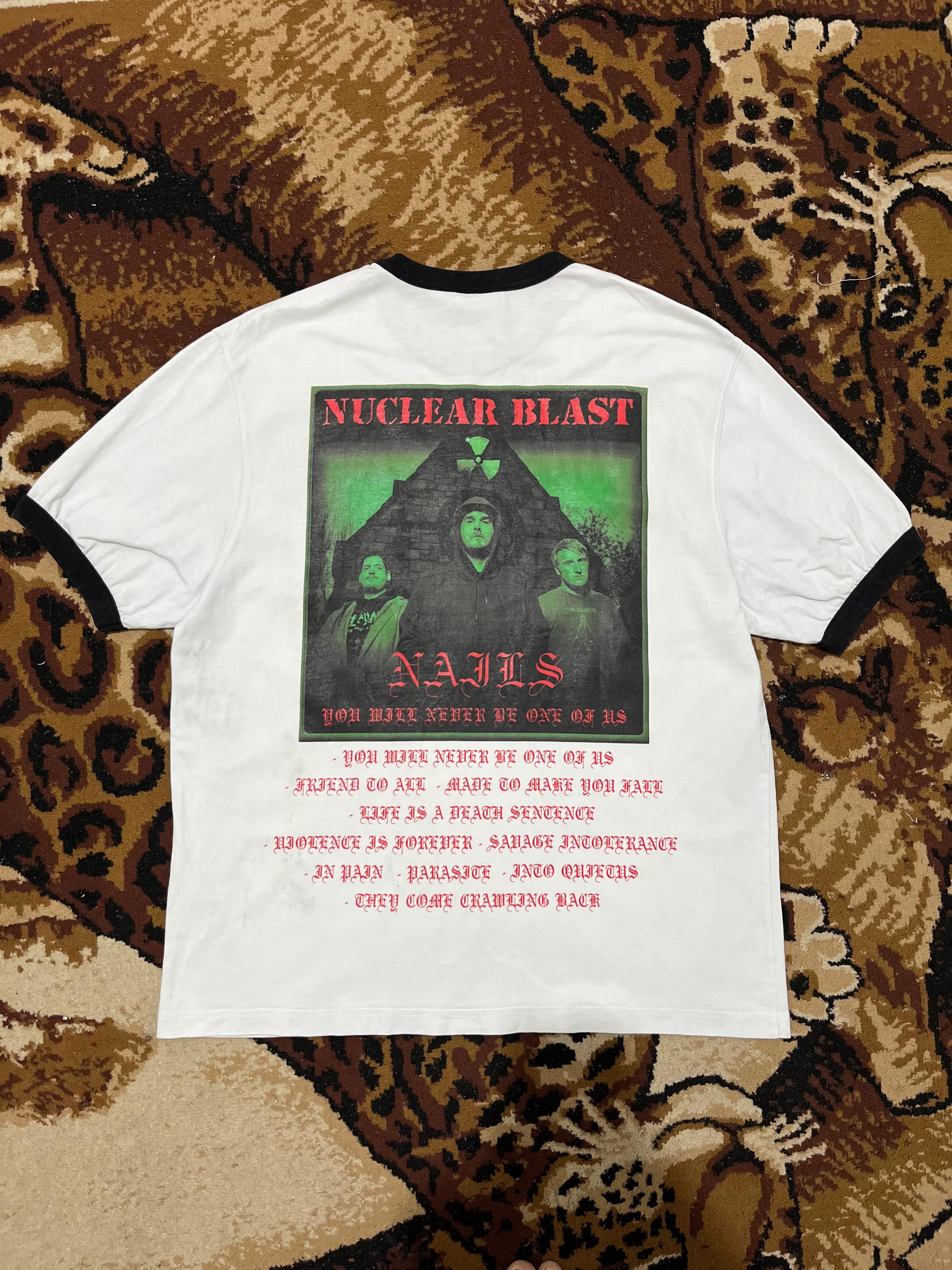 Band Tees Nails Tyranny Hardcore Ringer tee Size US L / EU 52-54 / 3 - 3 Thumbnail