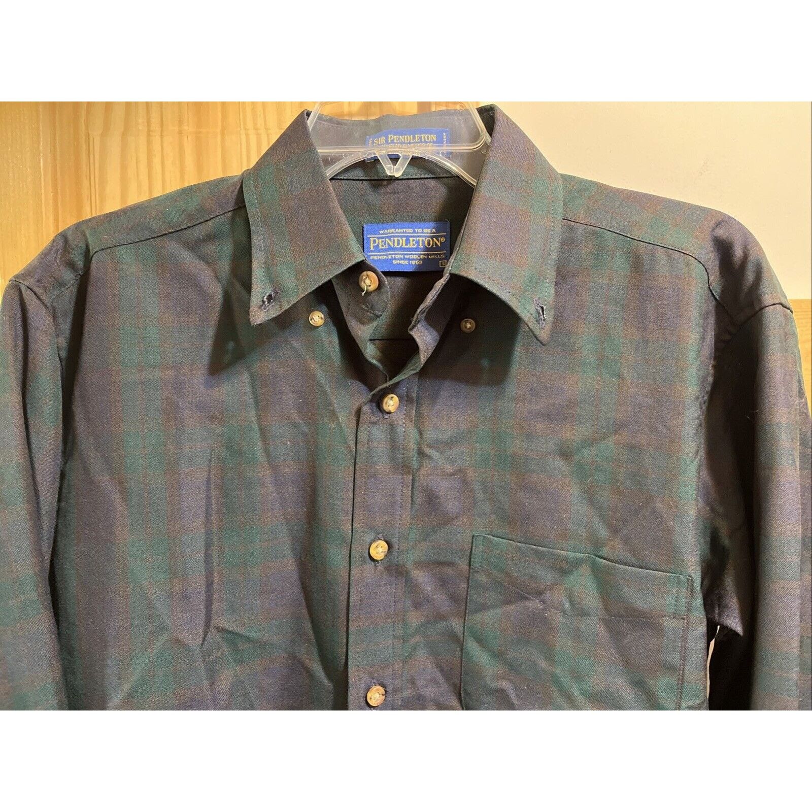 Pendleton Pendleton Black Watch Tartan Green Plaid Men’s Shirt S Wool Size US S / EU 44-46 / 1 - 4 Thumbnail