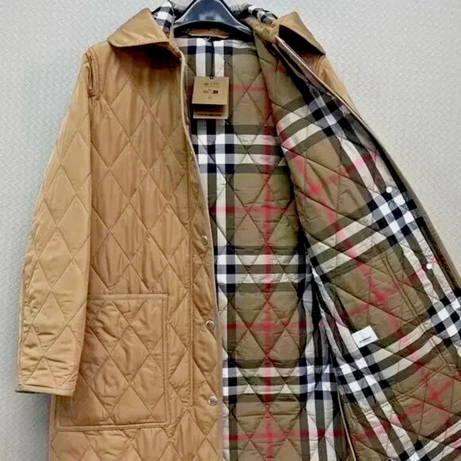 Burberry BURBERRY PARKGATE BEIGE HOODED QUILTED LONG JACKET L $2K Size L / US 10 / IT 46 - 3 Thumbnail