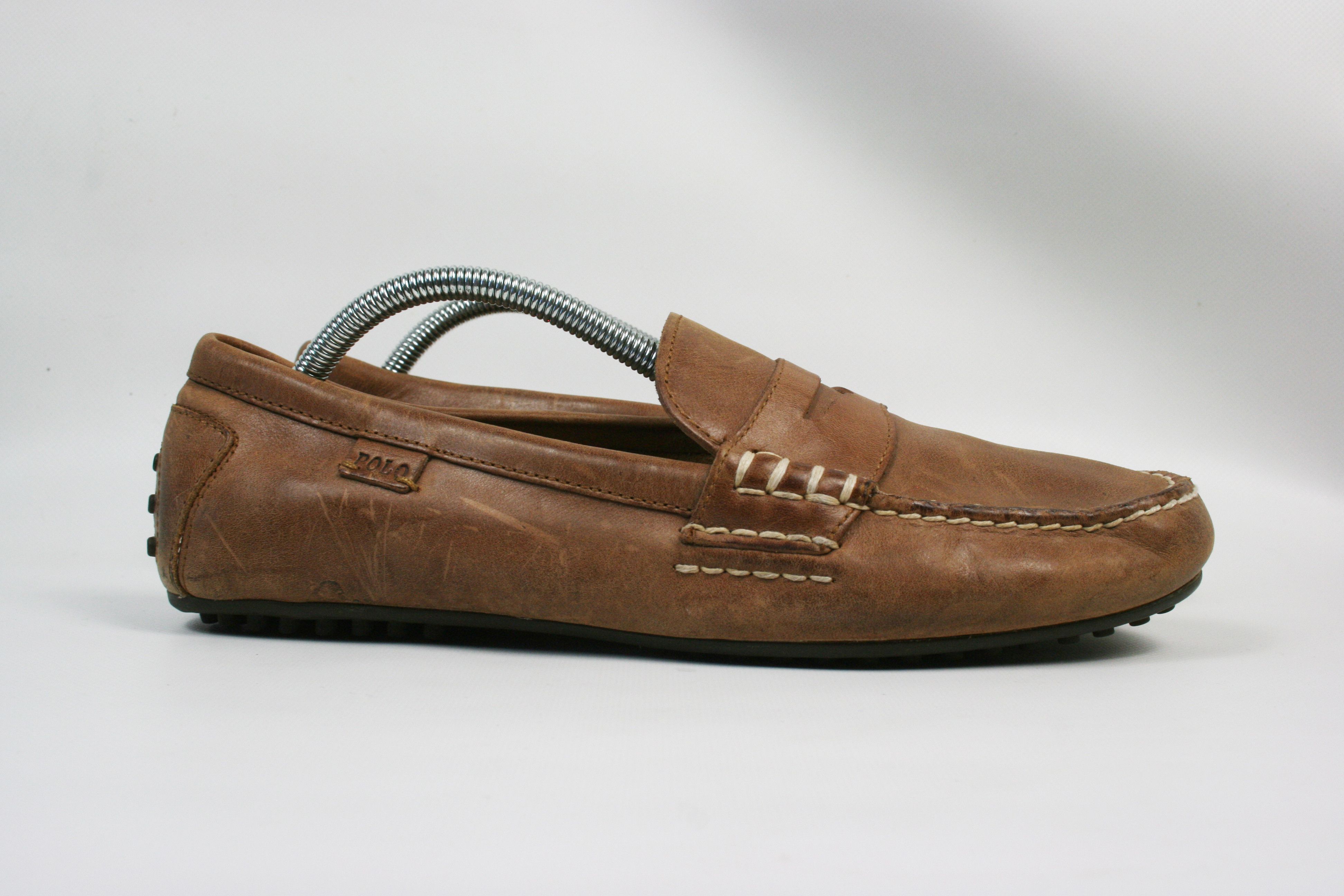 Polo Ralph Lauren WES Leather Car Driver Penny Loafers Size US 10 / EU 43 - 2 Thumbnail