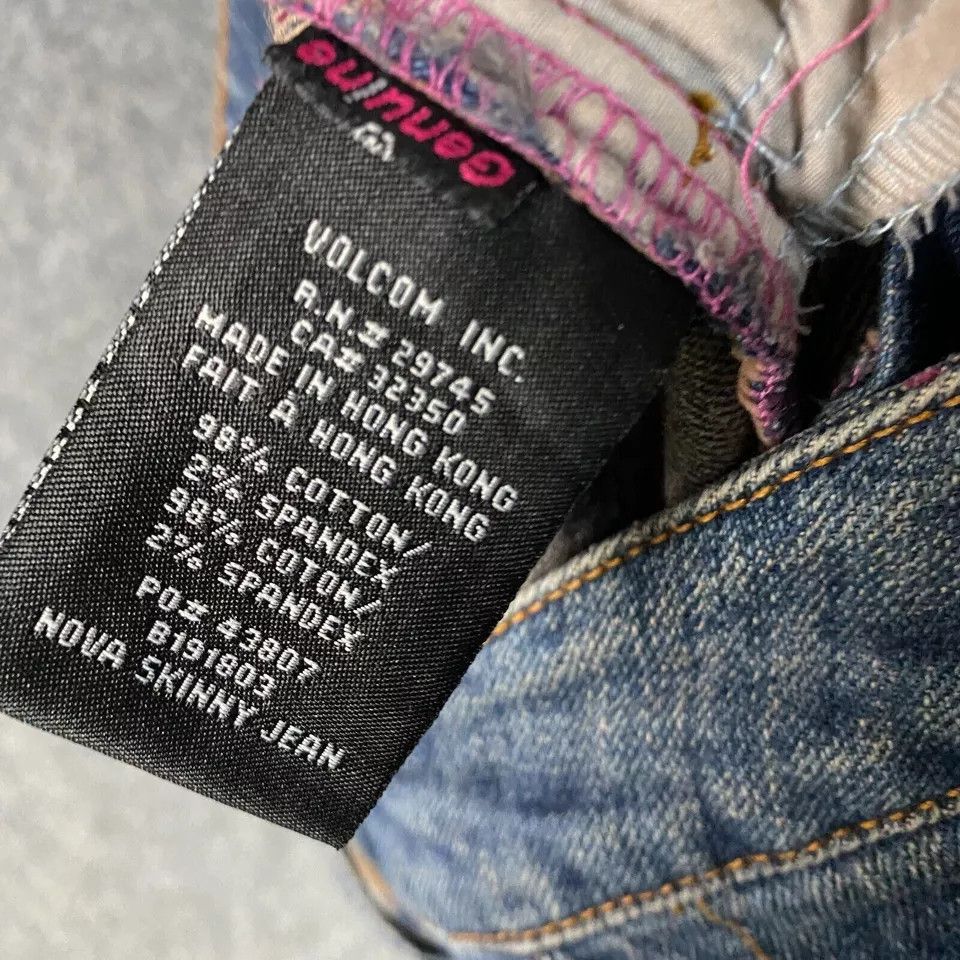 Volcom Volcom Straight Leg Skinny Jeans Women's 9 Denim Cotton Size 31" - 9 Thumbnail