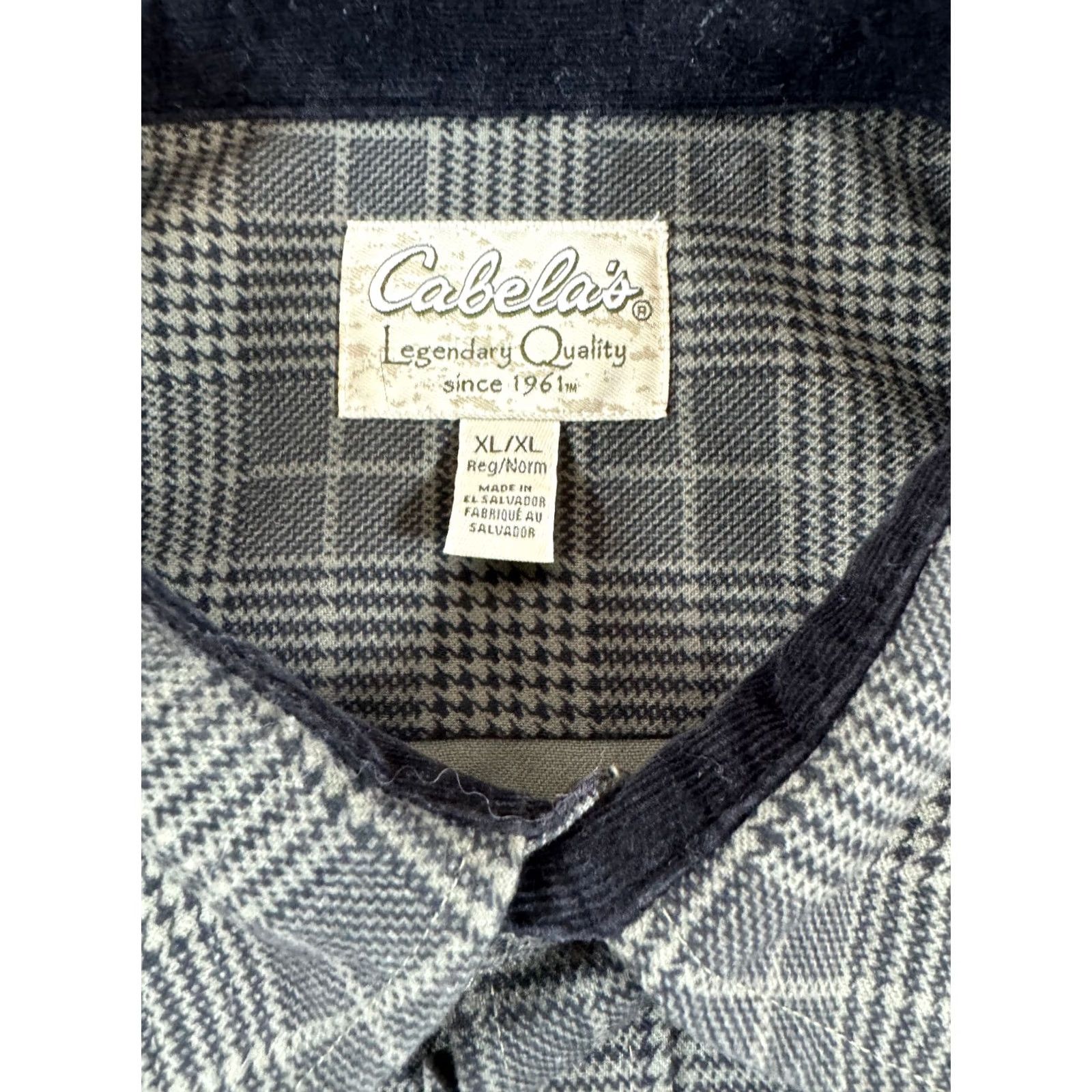 Vintage Cabela's Shirt Mens XL Green Flannel Plaid Button-Up Heavy Warm 1984 Size US XL / EU 56 / 4 - 2 Thumbnail