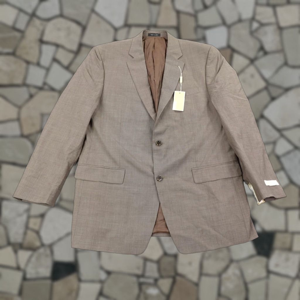 Michael Kors Men's Suit Jacket 44 Long Wool Light Brown Blazer Business Formal Wedding