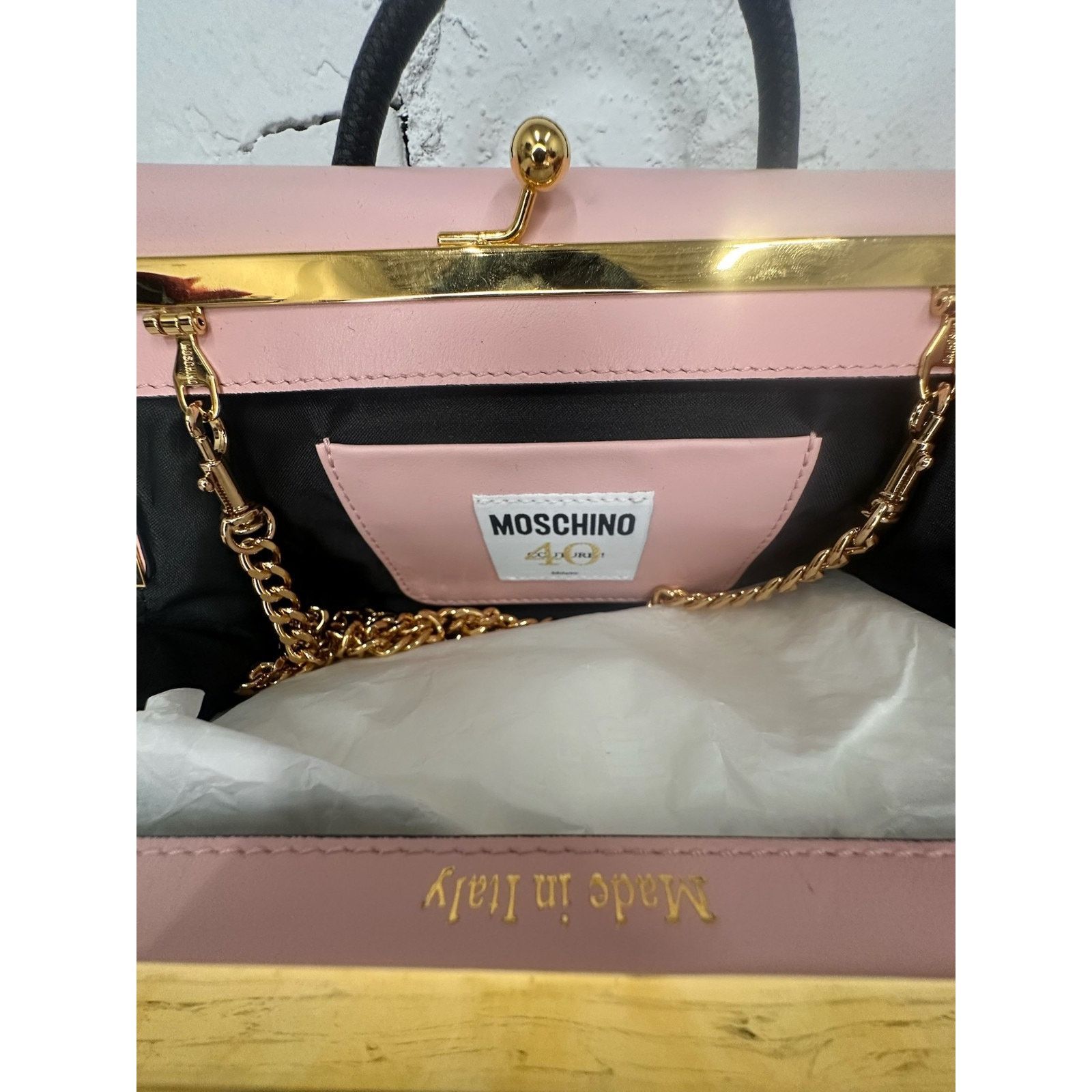 Moschino SS24 MOSCHINO Couture 40 Pink Leather Shopper Pink Crossbody Size ONE SIZE - 7 Thumbnail