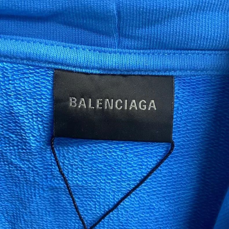 Balenciaga Balenciaga Balenciaga Blue Logo Print Hoodie-2506 Size US M / EU 48-50 / 2 - 3 Thumbnail