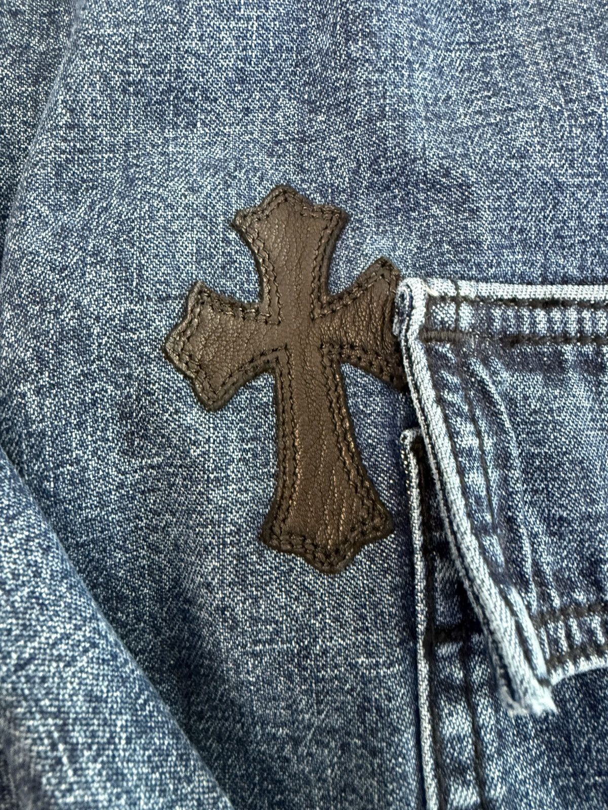 Chrome Hearts 🔥Chrome Hearts Denim Cross Patches Shirt🔥 Size US S / EU 44-46 / 1 - 3 Thumbnail