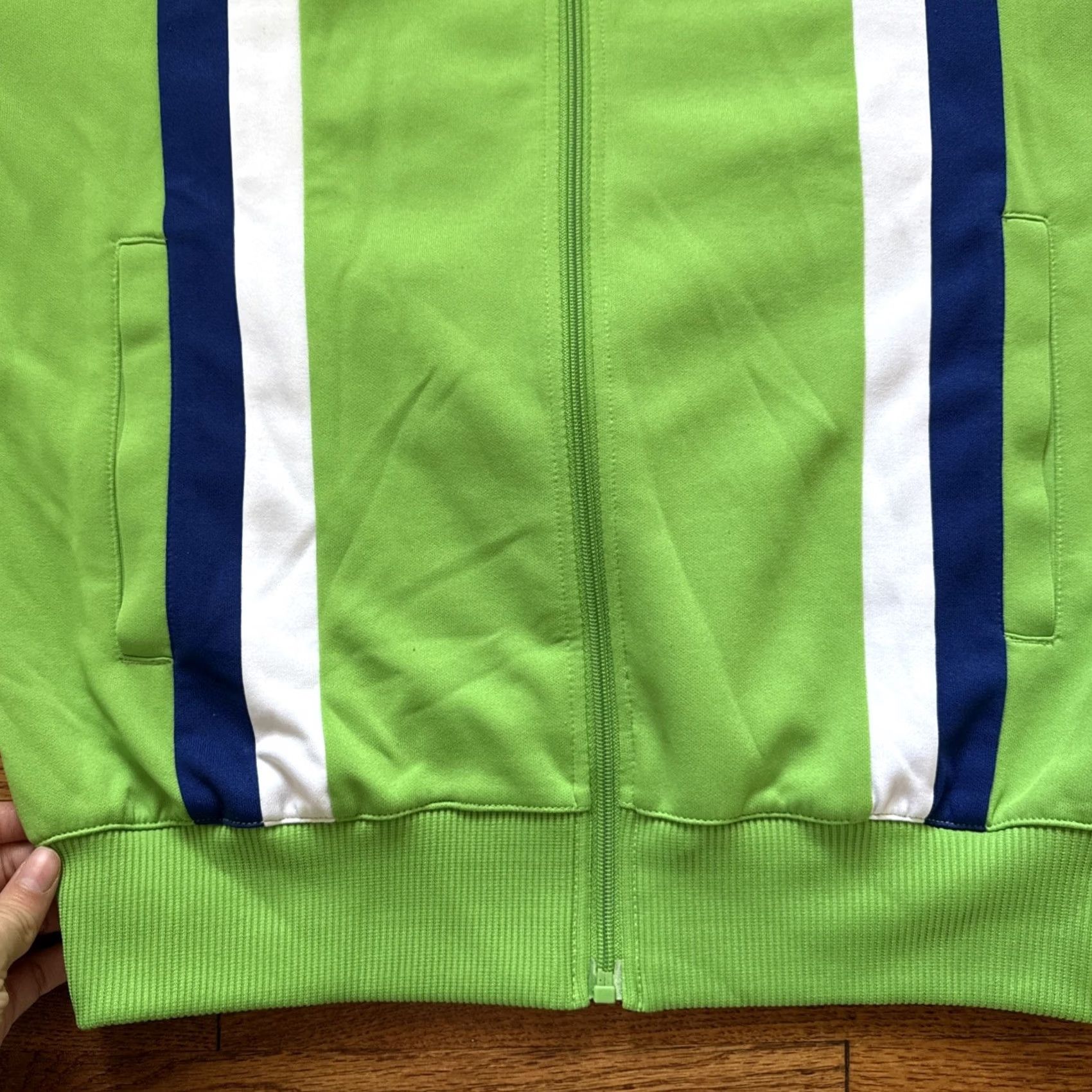 Ben Sherman Ben Sherman Track Jacket Mens Size L Green White Blue Full Zip Retro Block C24 Size US L / EU 52-54 / 3 - 6 Thumbnail