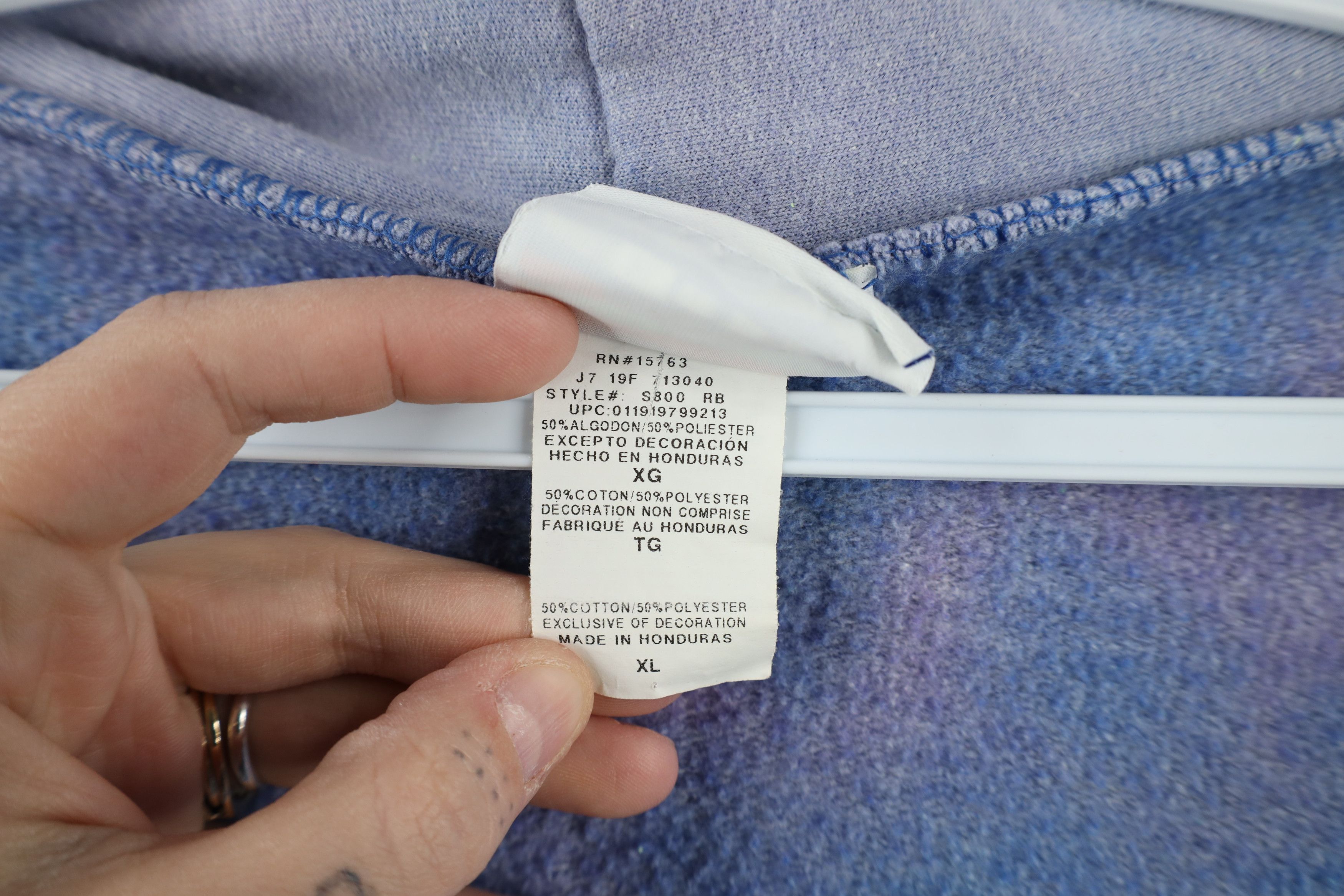 Champion × Vintage Vintage Champion Acid Wash Full Zip Hoodie Sweatshirt Blue Size US XL / EU 56 / 4 - 13 Thumbnail