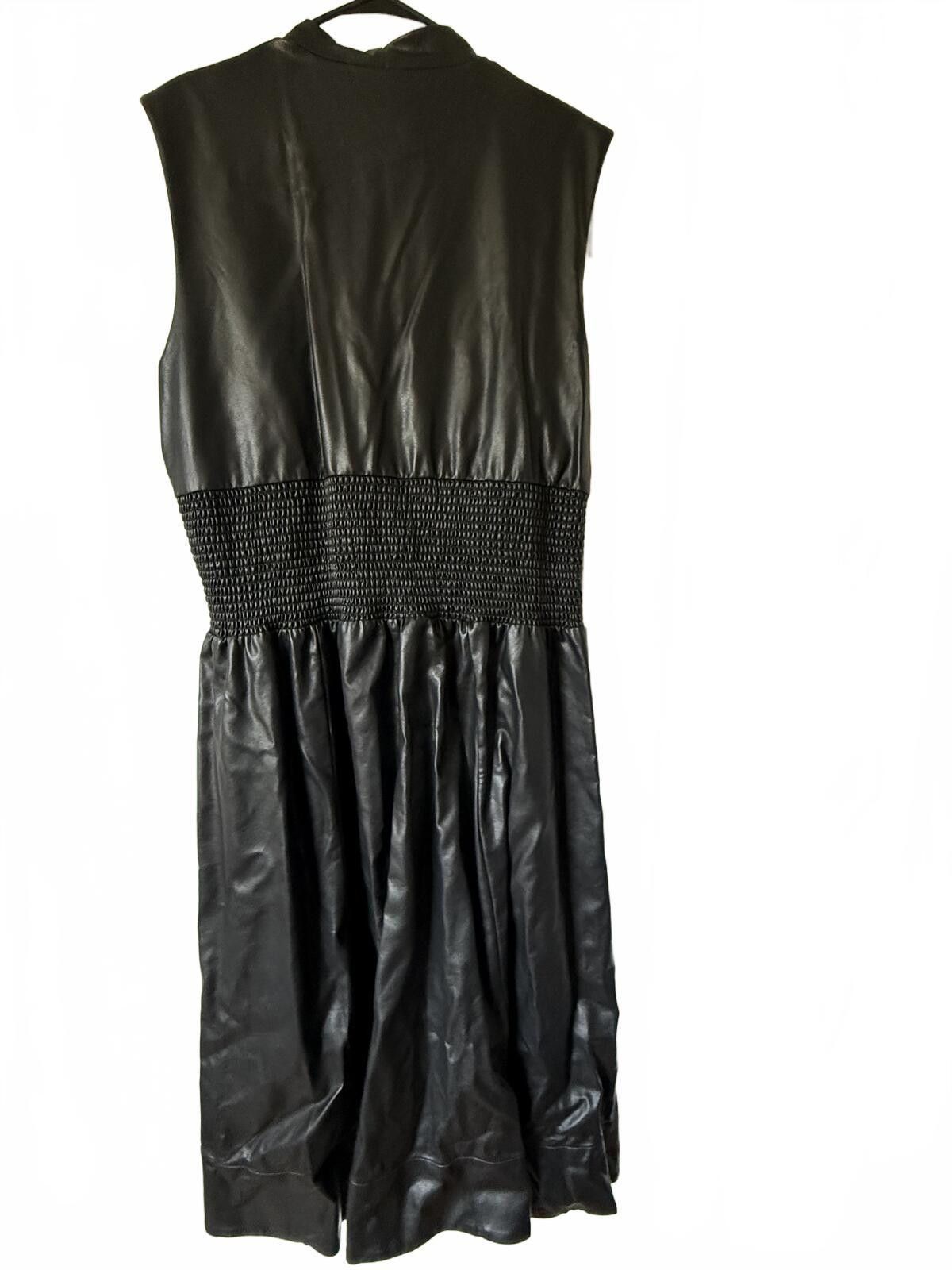 Other Anthropologie Tommie Dress Faux Leather 2X Size XXL / US 16-18 / IT 52-54 - 3 Thumbnail
