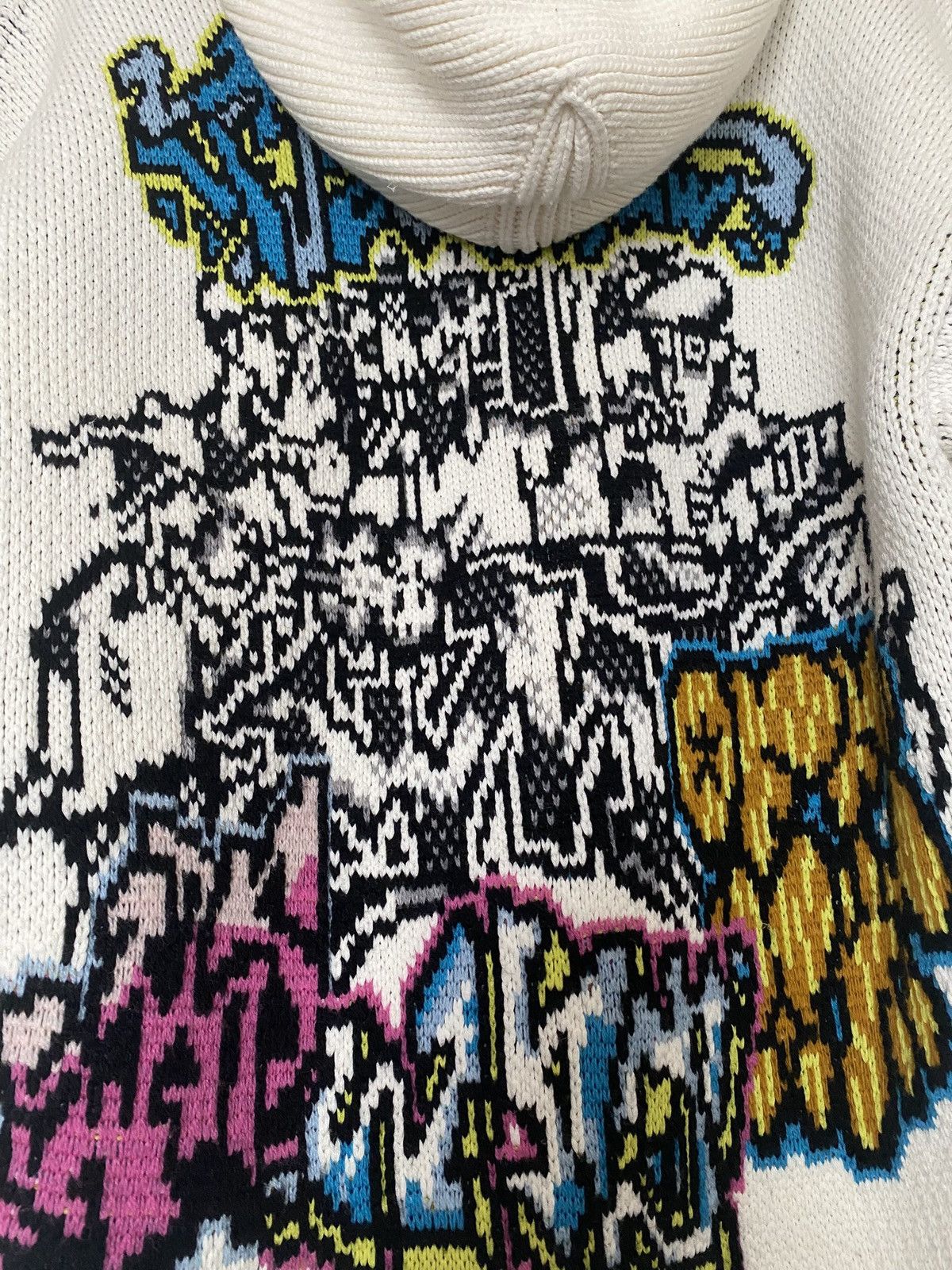 Off-White Off-White Graffiti Knit Hoodie Size Medium Size US M / EU 48-50 / 2 - 7 Thumbnail
