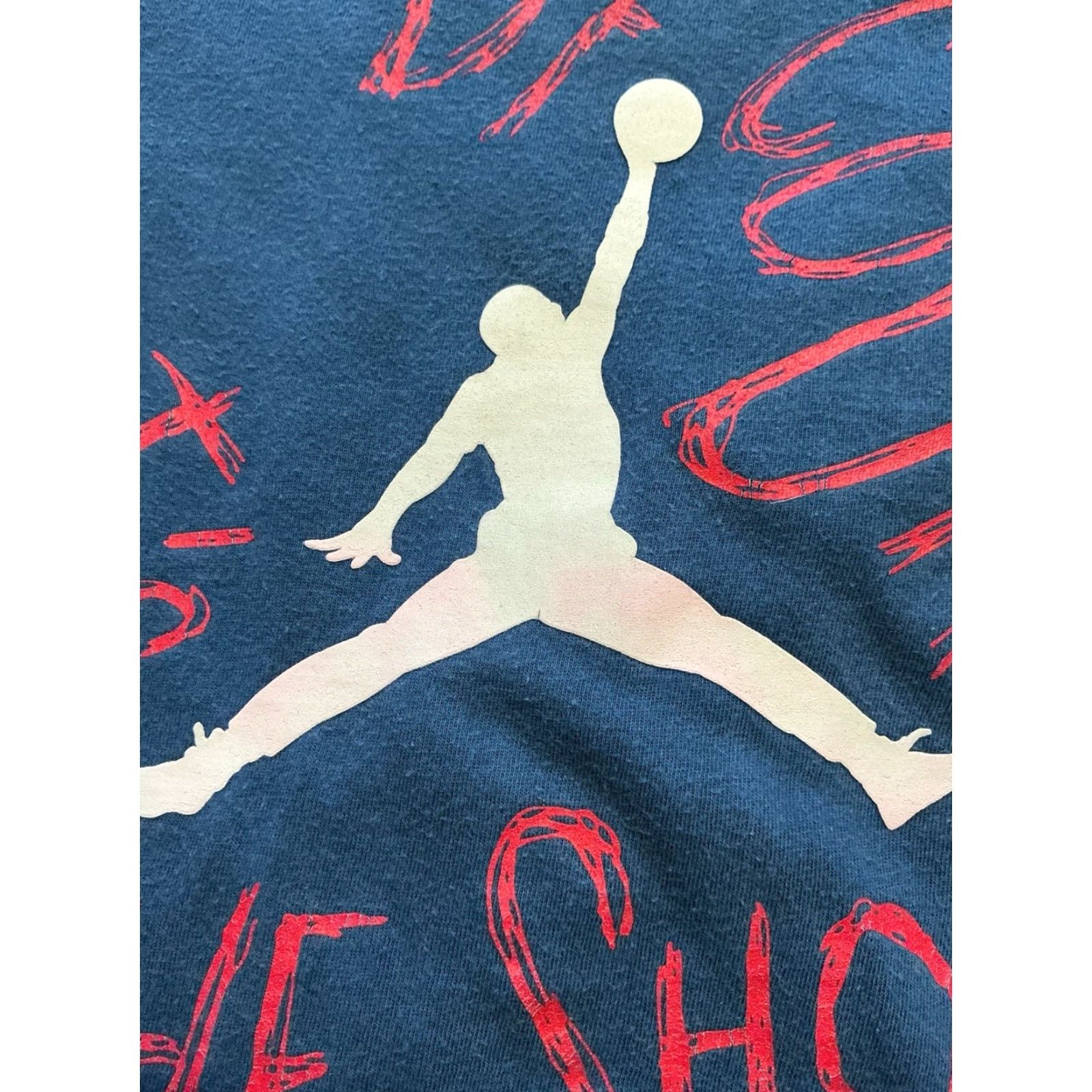 Jordan Brand VINTAGE Air Jordan Nike Jumpman Of Course It’s The Shoes Blue S/S Graphic T-Shirt XL Mens Size US XL / EU 56 / 4 - 7 Thumbnail