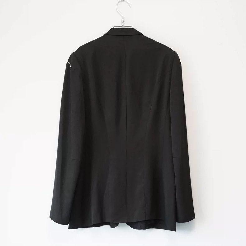Yohji Yamamoto Yohji Yamamoto Yohji Yamamoto Black Jacket with White Trim Size US M / EU 48-50 / 2 - 2 Thumbnail