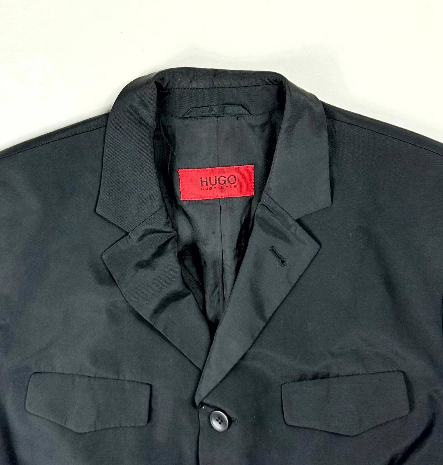 Hugo Boss Hugo Boss Red Label Shiny Black Blazer Jacket EU 52/US 42R L Size 42R - 3 Thumbnail