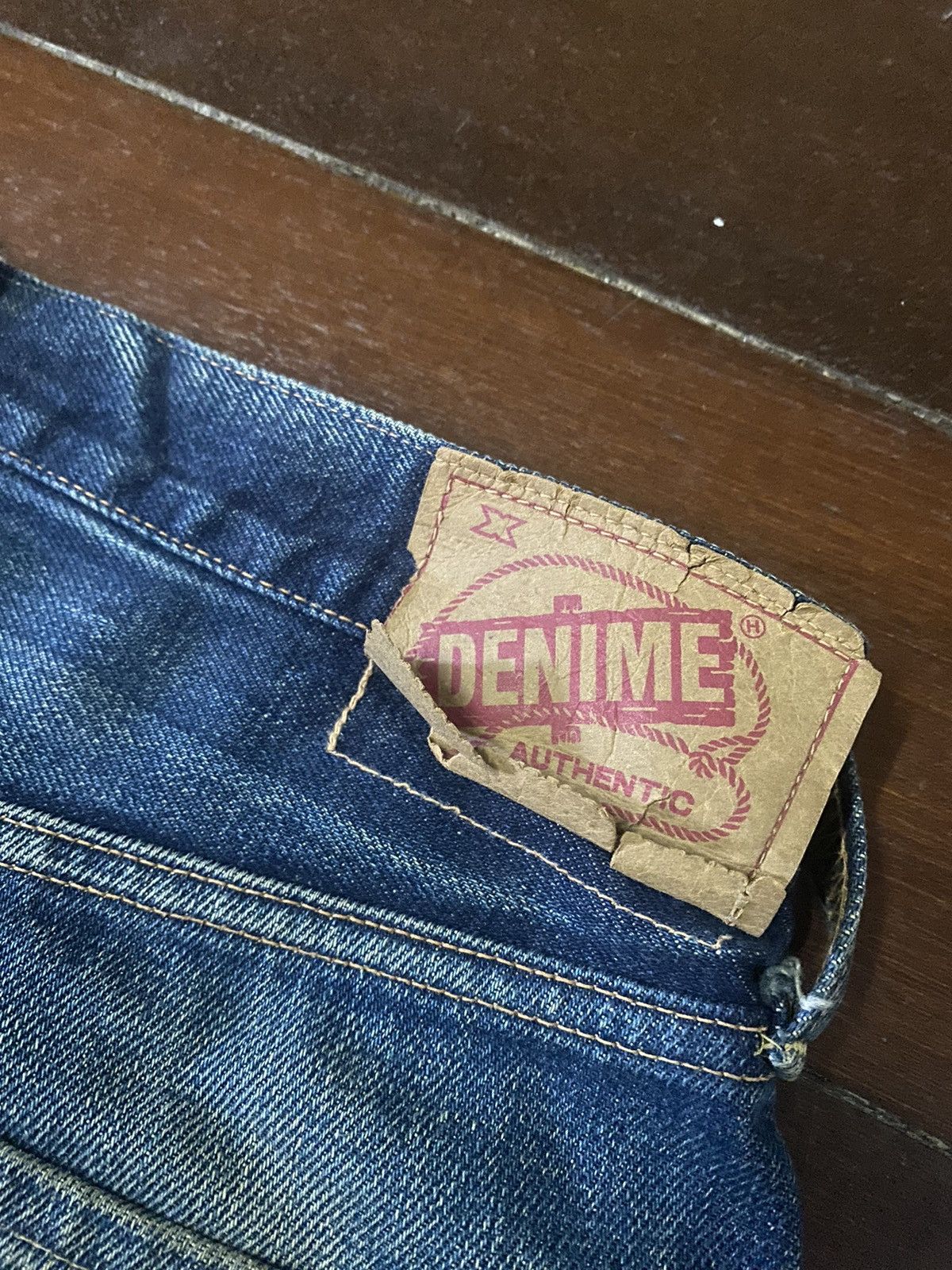Denime FIRE VINTAGE DENIME JAPAN BRAND FLARE JEANS DISTRESSED RIP Size US 32 / EU 48 - 20 Thumbnail