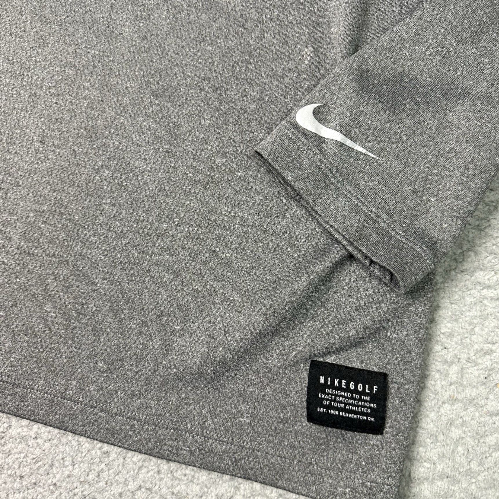 Nike VINTAGE Nike Golf Dri-Fit Shirt Mens XL Gray 1/4 Zip Pullover Performance Mock Neck 1/4 Zip Moisture Wicking Outdoor Sports Mens Size US XL / EU 56 / 4 - 4 Thumbnail
