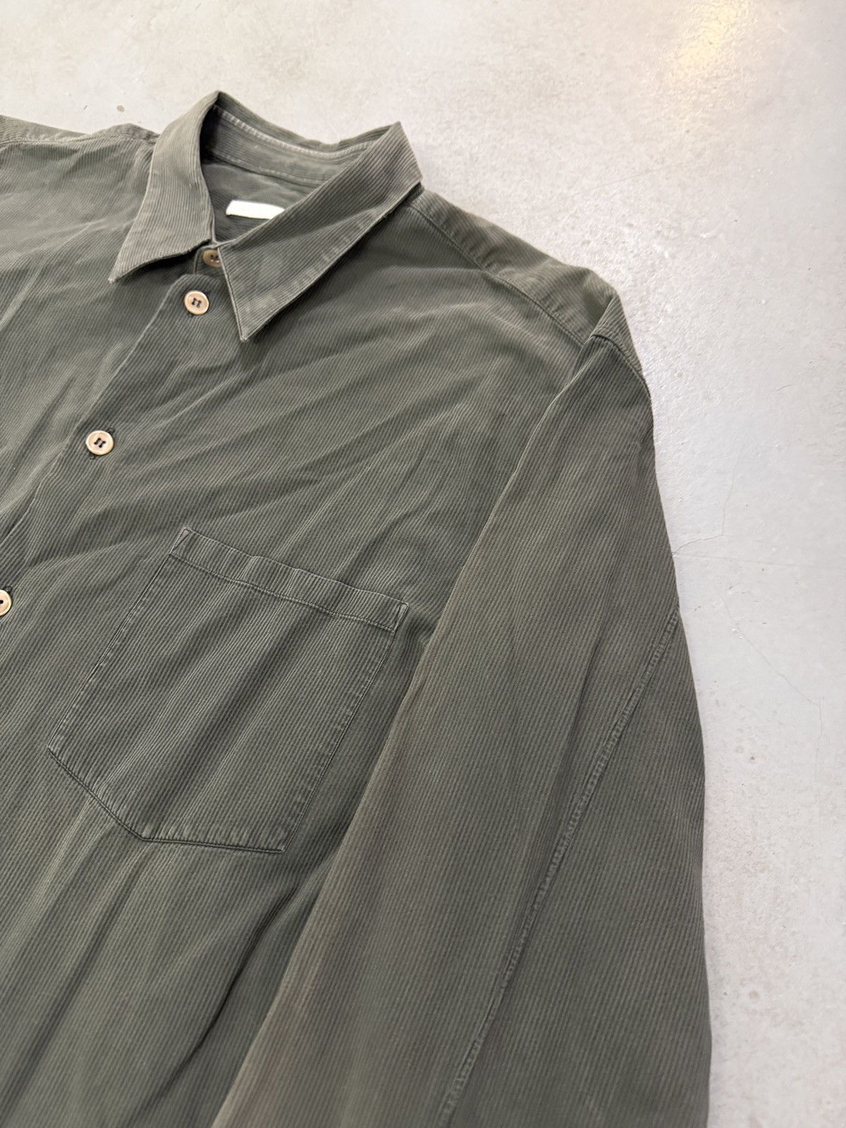 Helmut Lang Helmut Lang Vintage Faded Corduroy Shirt Size US XL / EU 56 / 4 - 5 Thumbnail