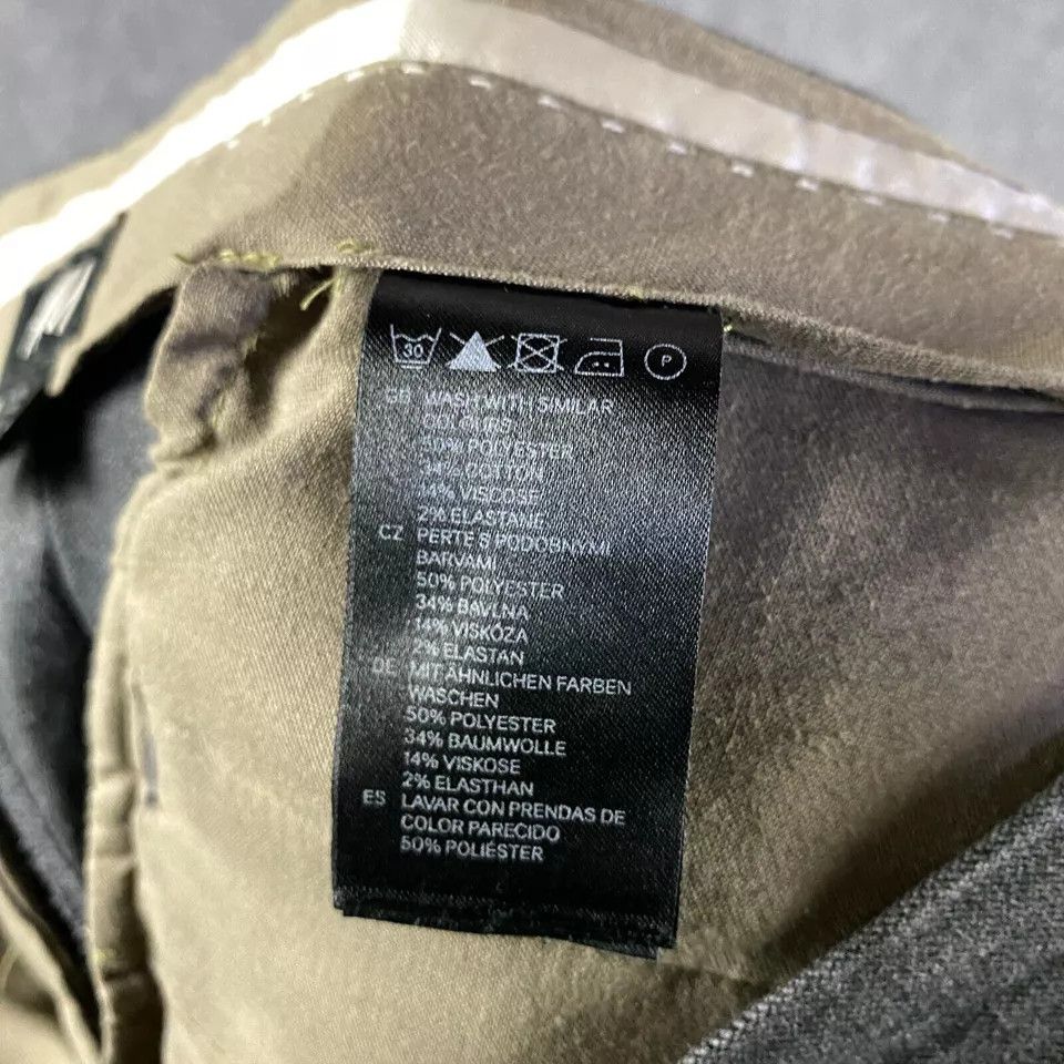 H&M H&M Pants Men's 32R Gray Chino Polyester Blend Slash Pockets Size US 32 / EU 48 - 6 Thumbnail